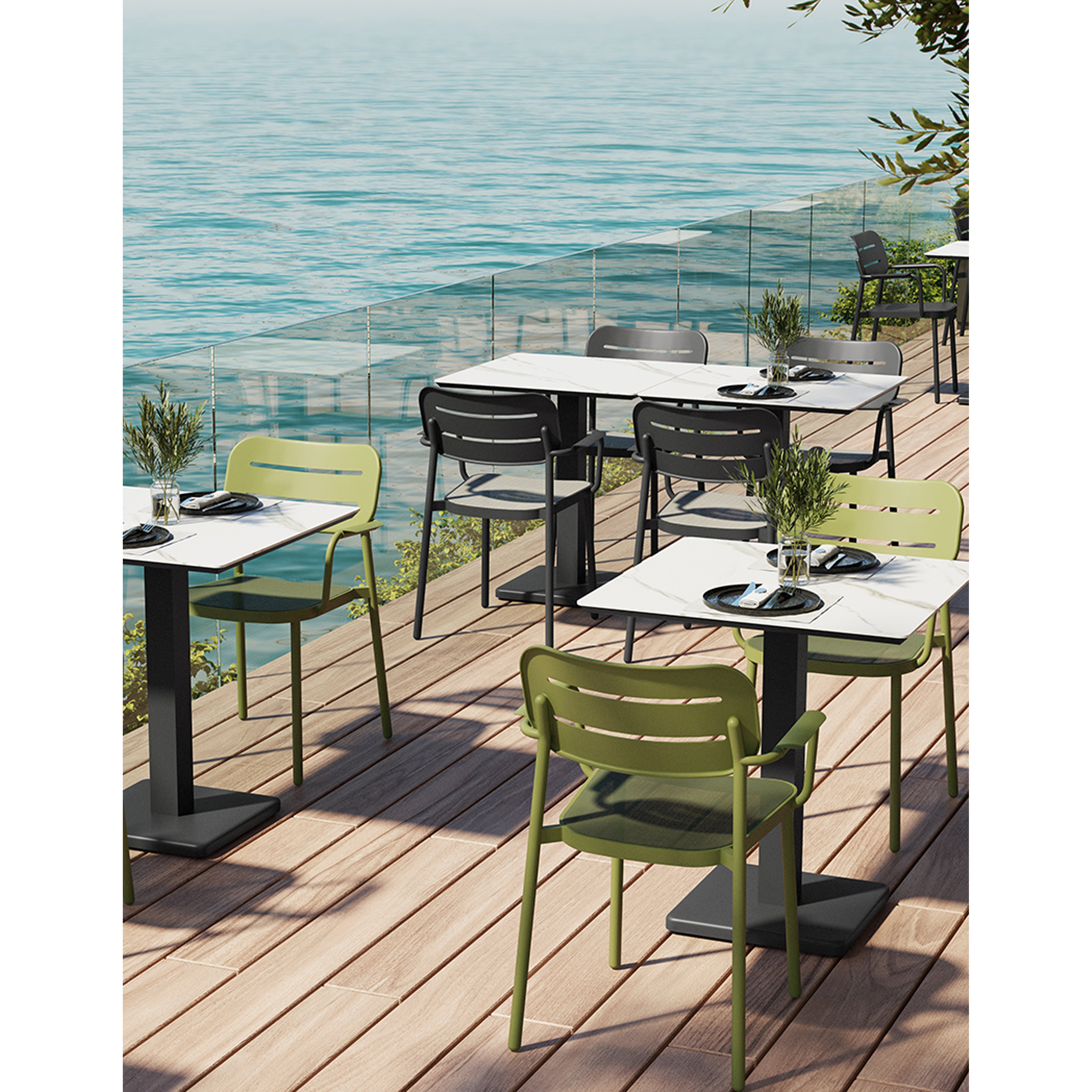 Bergen - Outdoor Square Dining Table