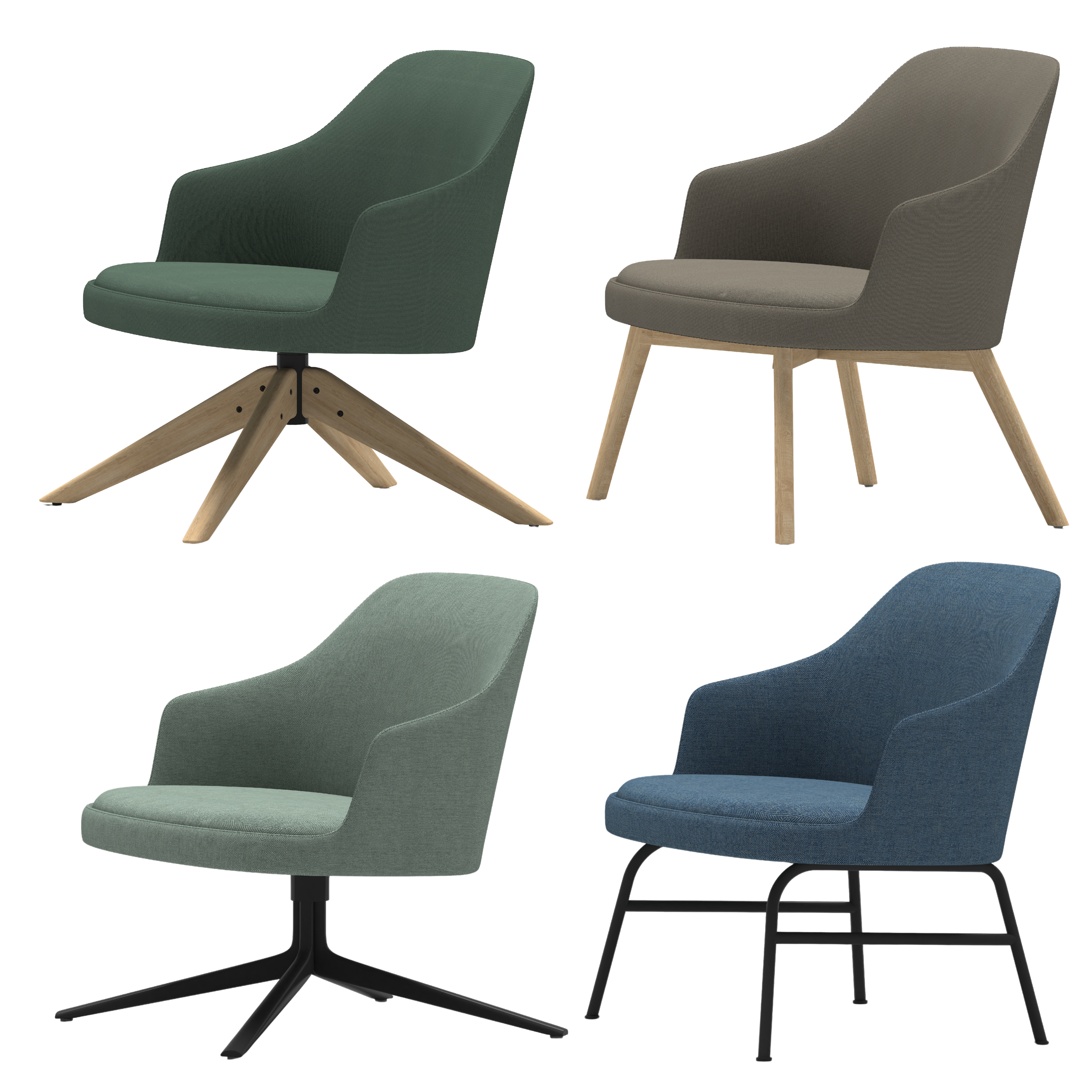 Dolphin - Lounge Chair with Armrest