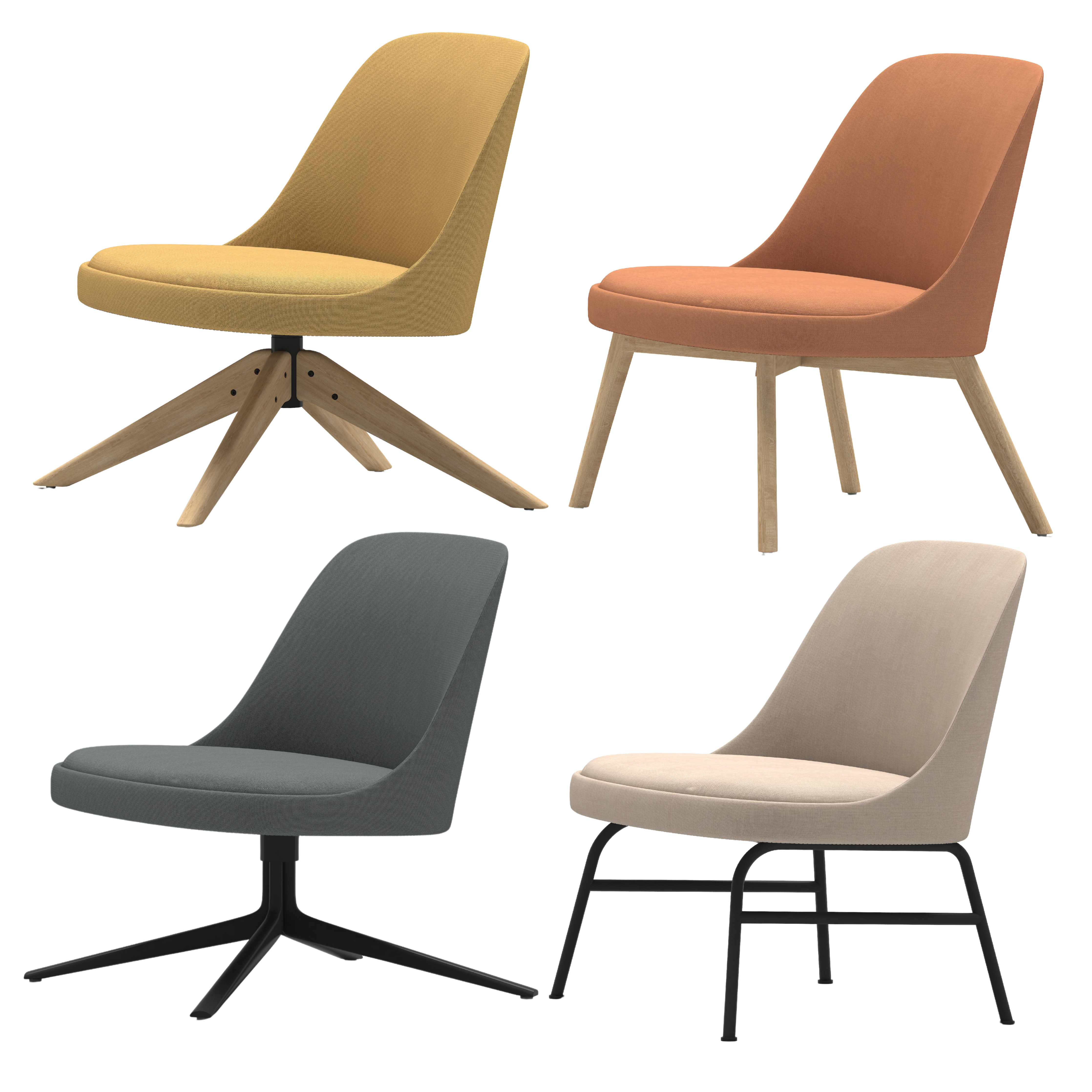 Dolphin - Lounge Chair w/o Armrest