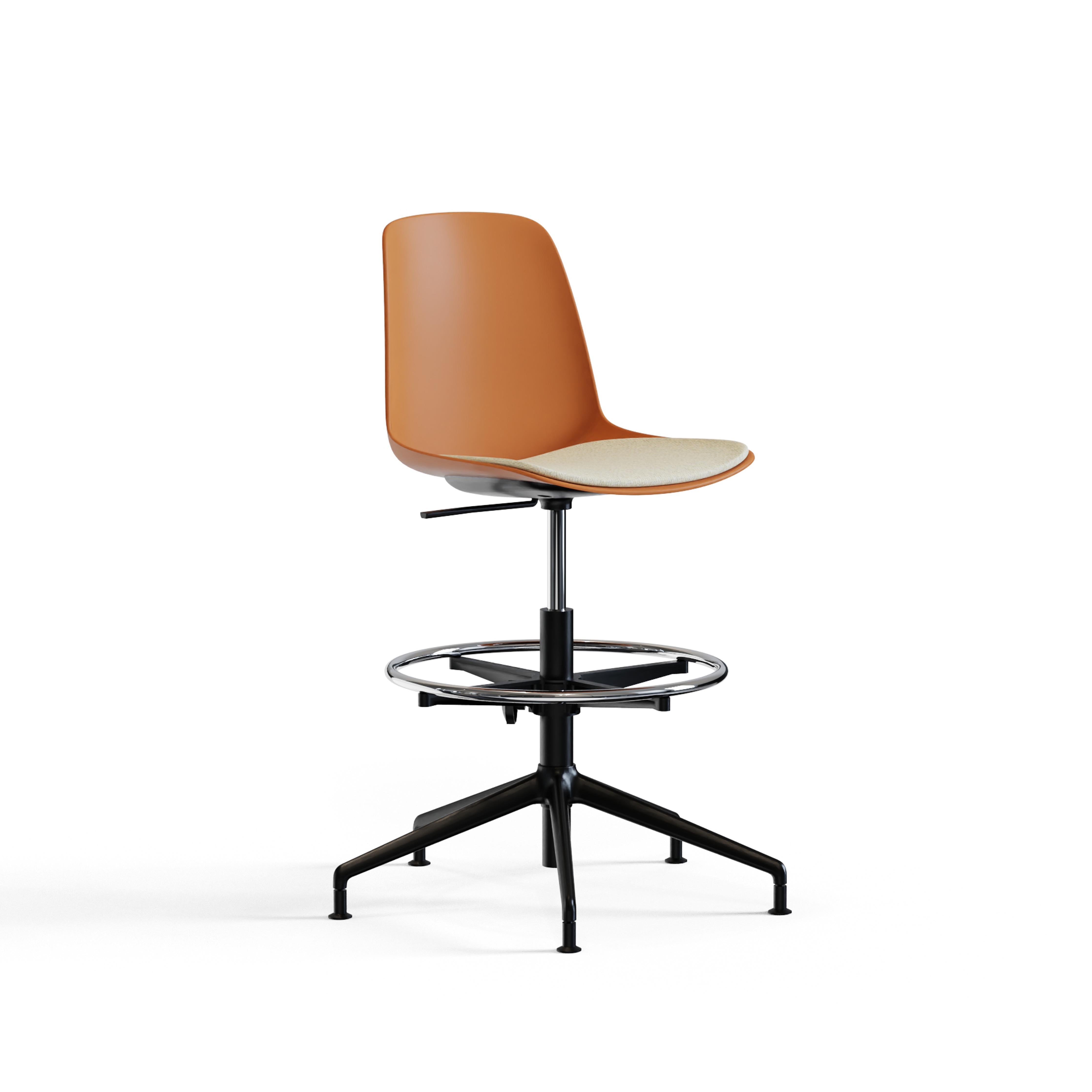 Lite - Office Bar Chair (with Round Footrest)