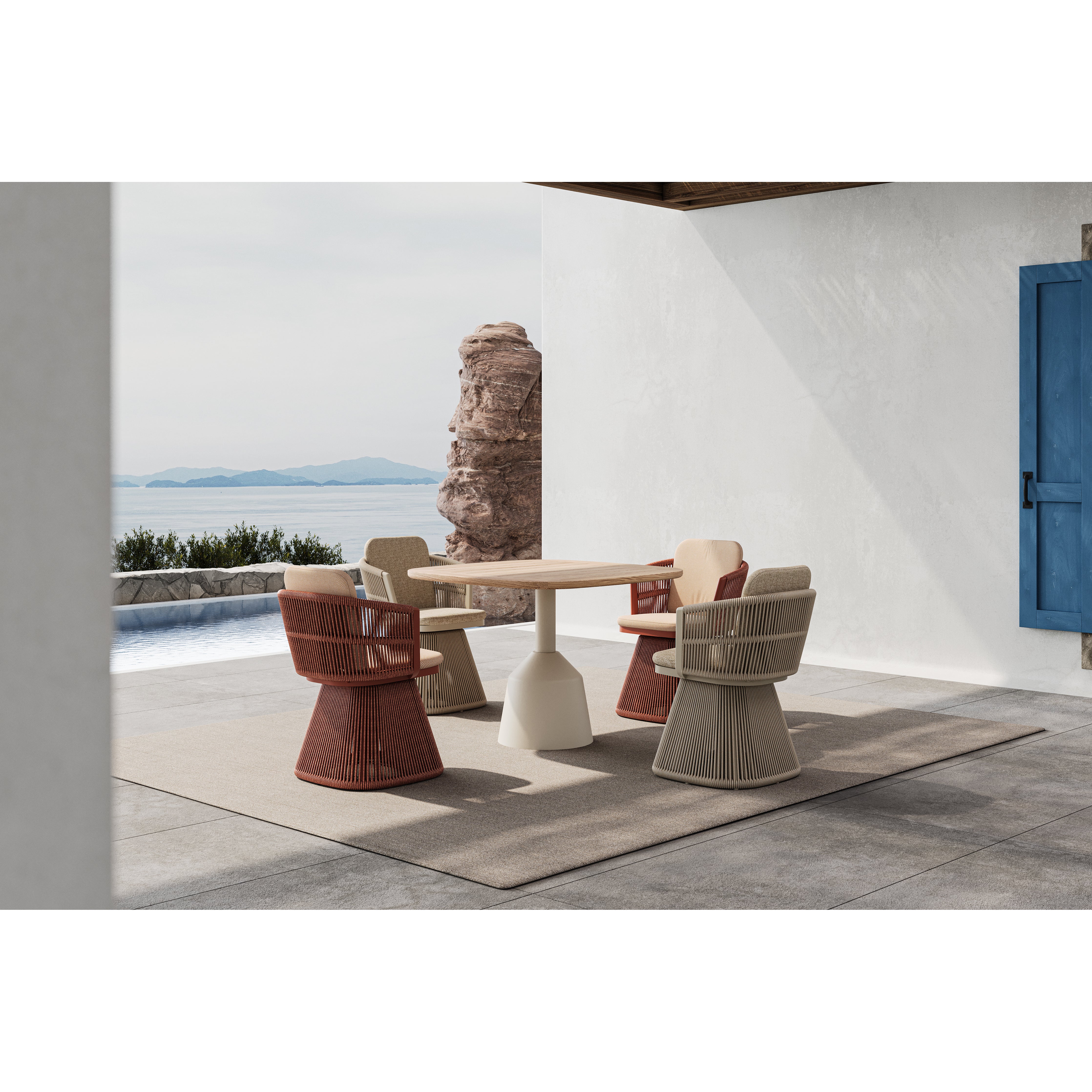 Wings - Swivel Outdoor Dining Chair