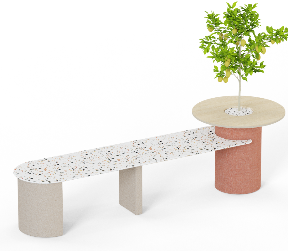 Agaric - Dining Table with Planter Box