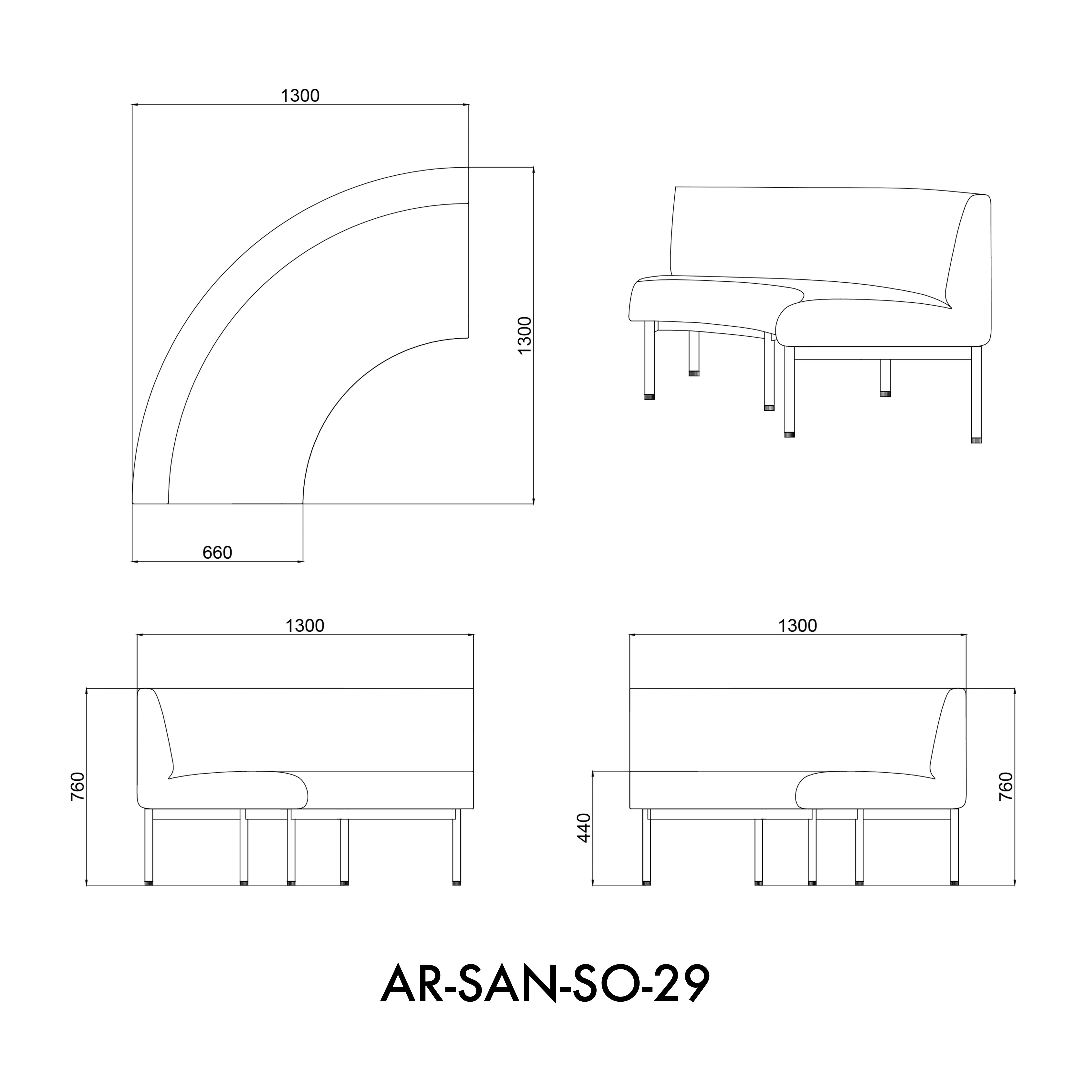 Santo - Lowback Modular Sofa