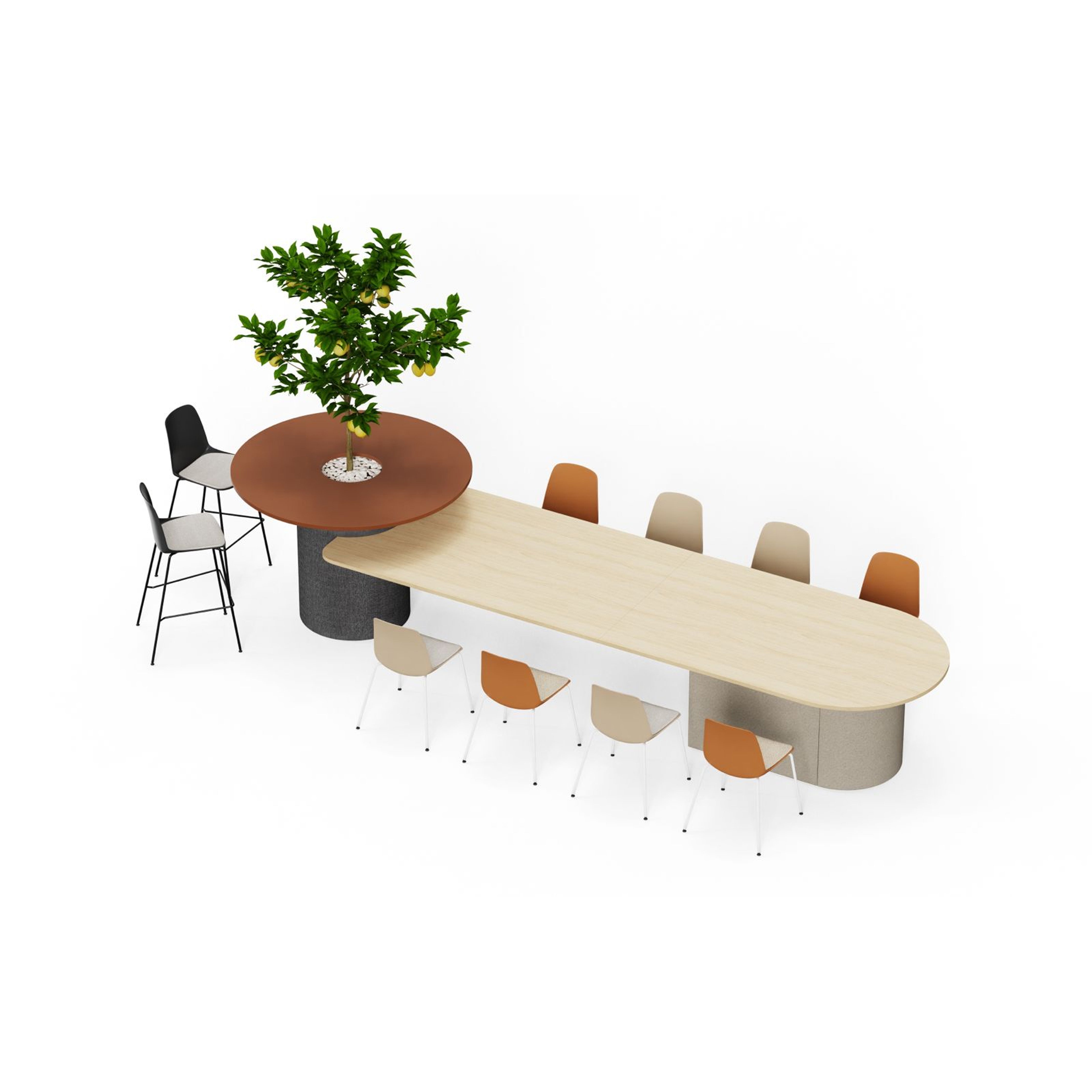 Agaric - Dining Table with Planter Box