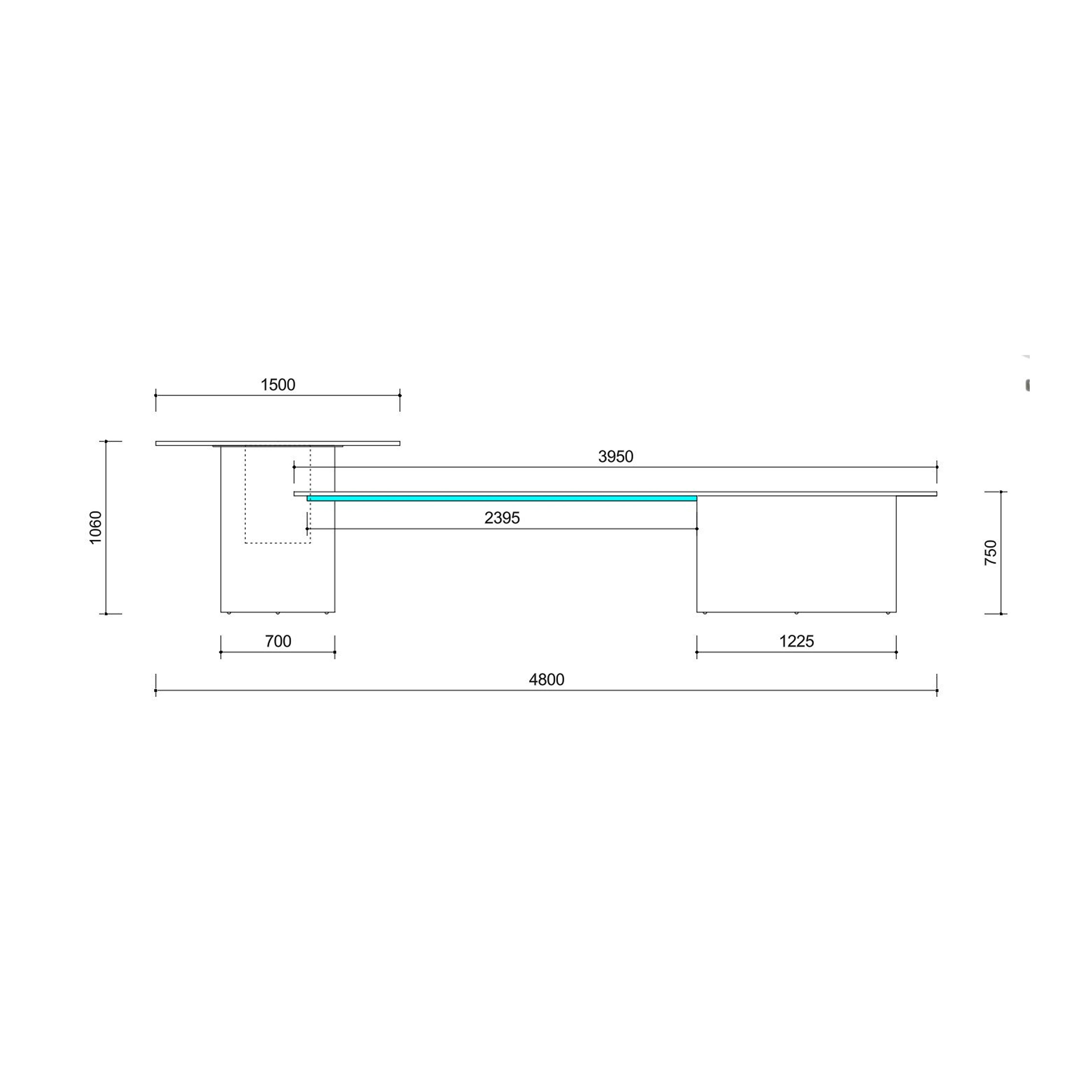 Agaric - Dining Table with Planter Box