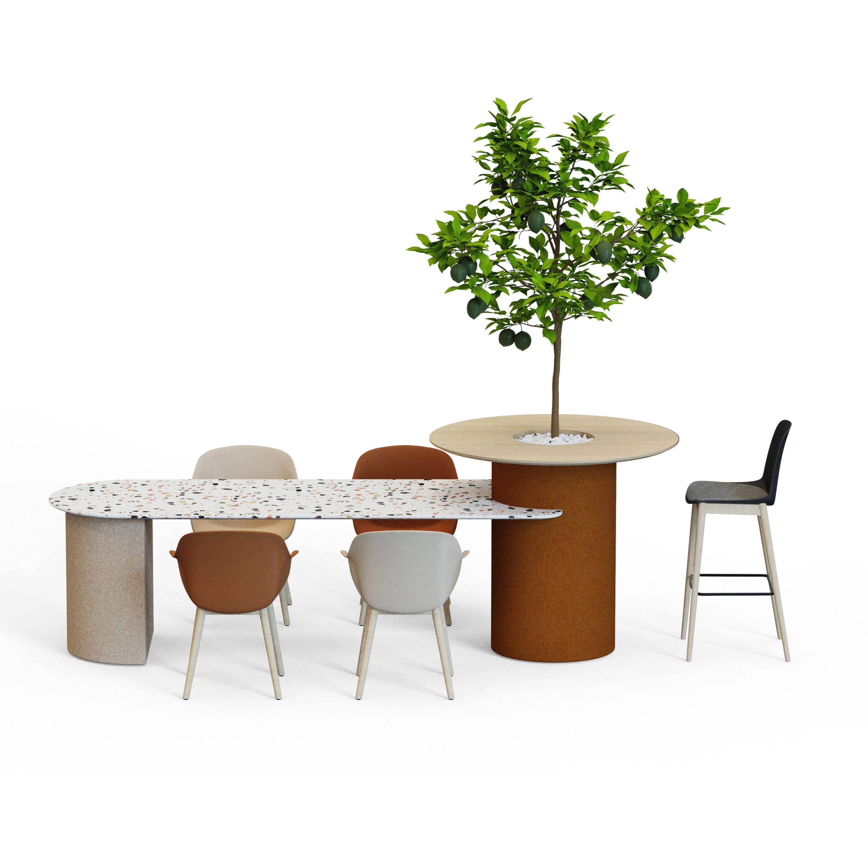 Agaric - Dining Table with Planter Box