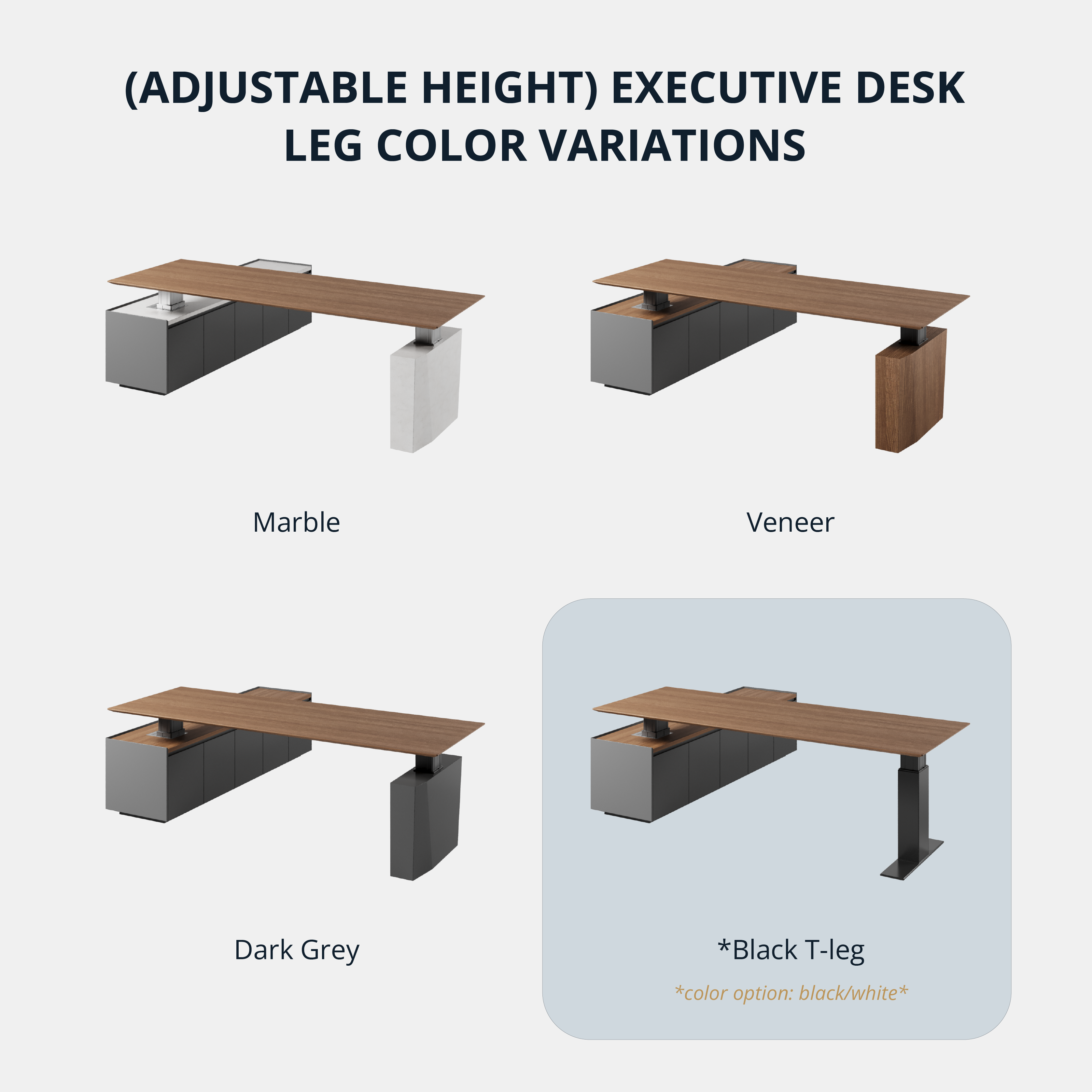 DENVI - Height Adjustable Executive Table