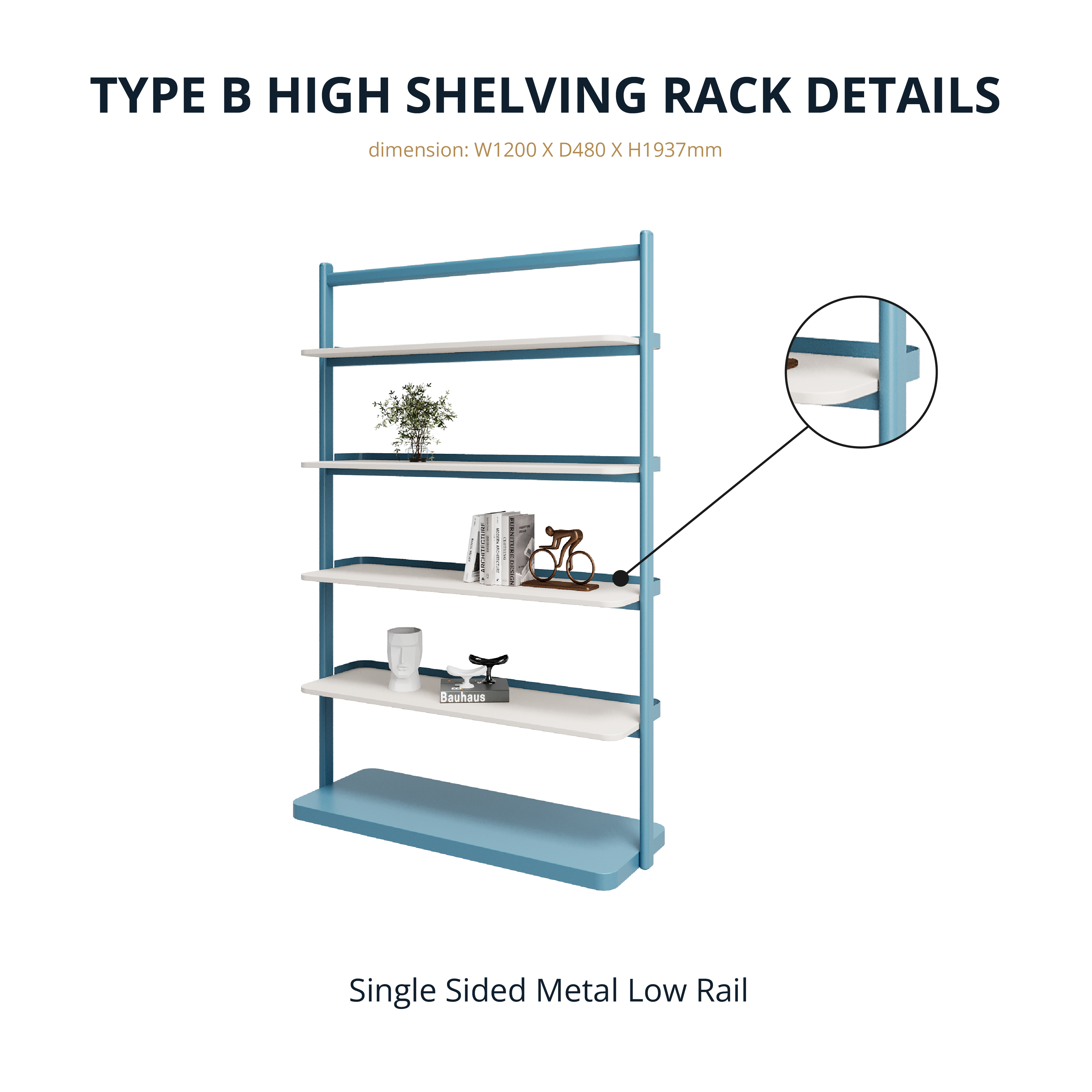 RAVO - High Shelving Rack with Castors