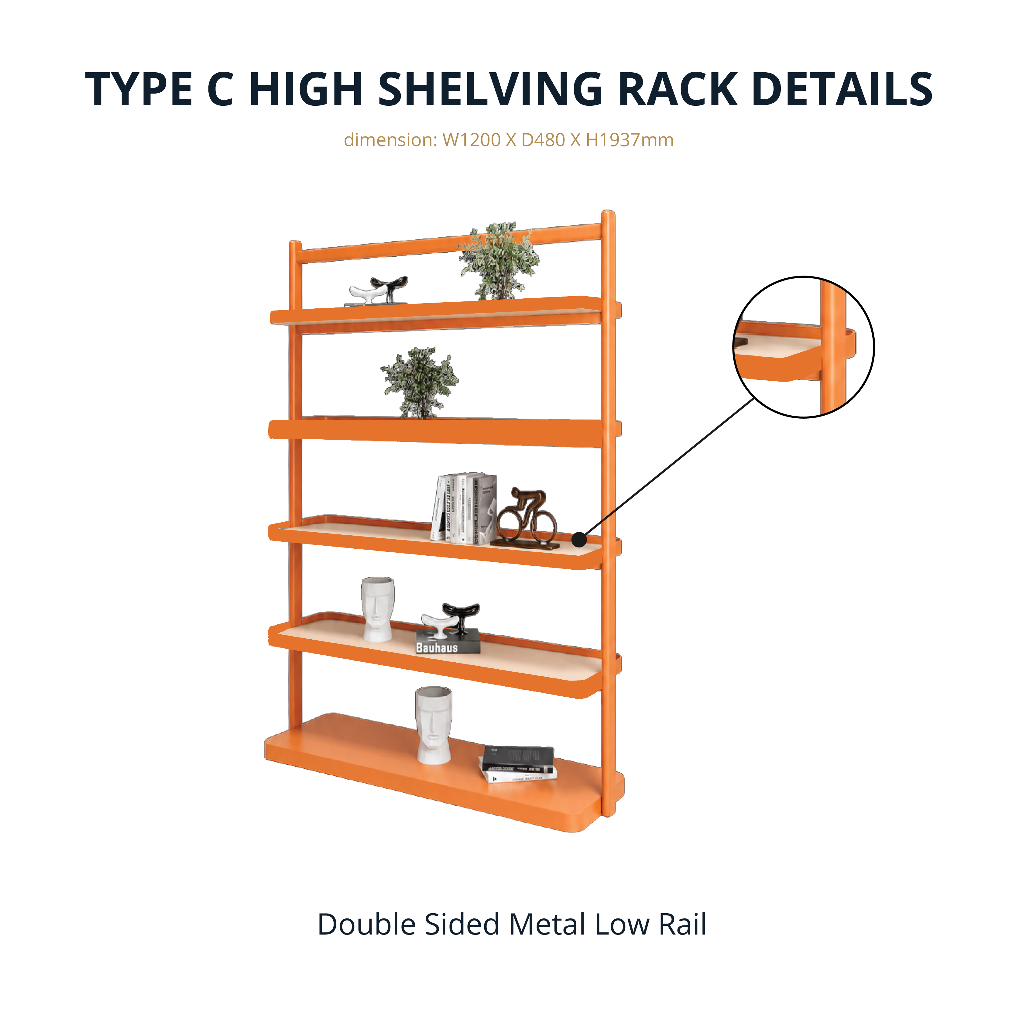 RAVO - High Shelving Rack with Castors