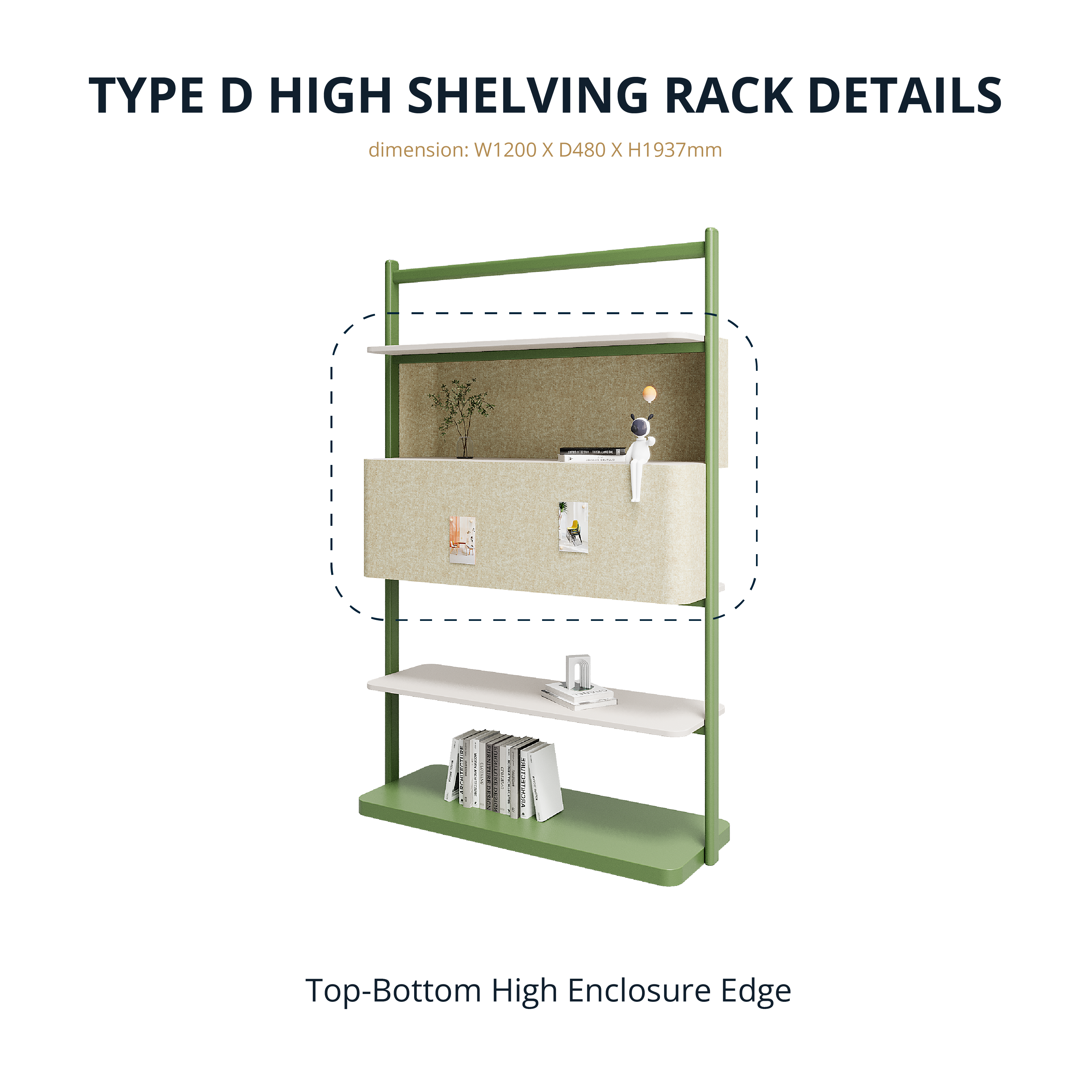 RAVO - High Shelving Rack with Castors