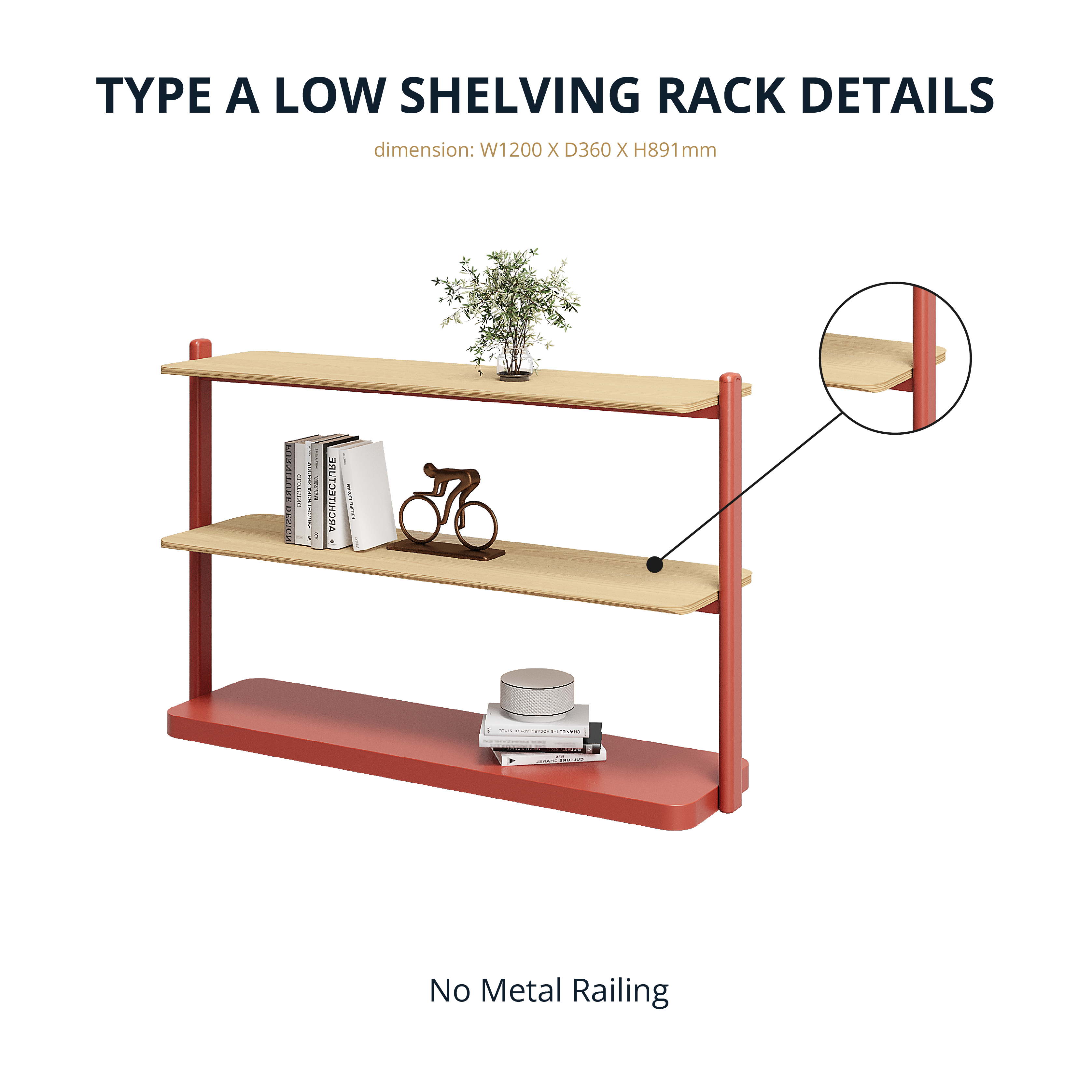 RAVO - Low Shelving Rack with Castors