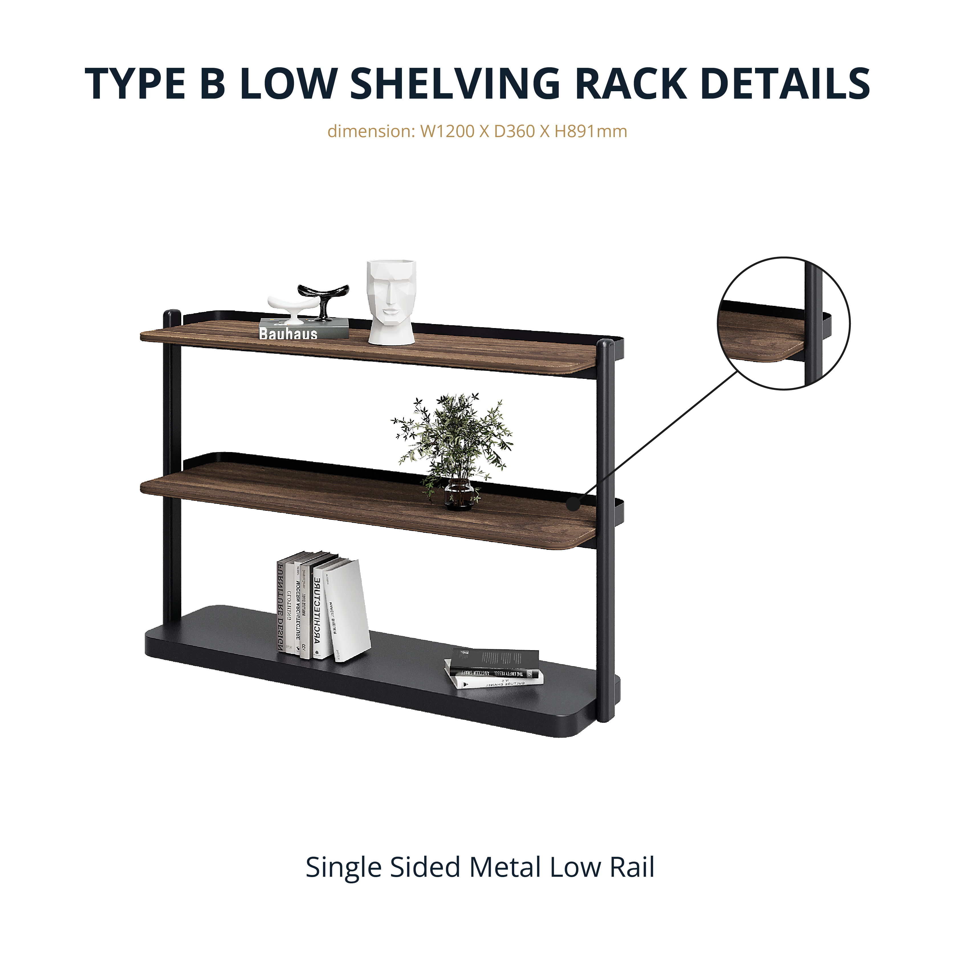 RAVO - Low Shelving Rack with Castors