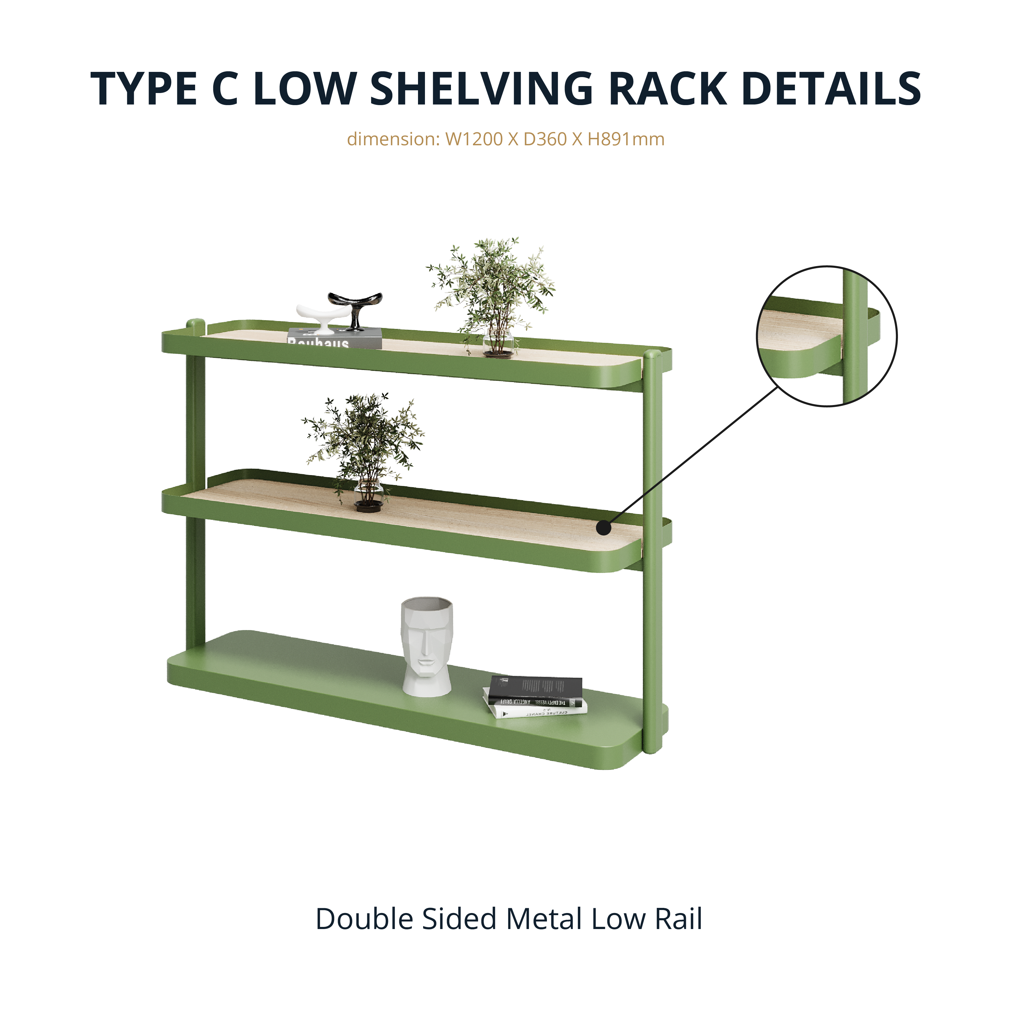 RAVO - Low Shelving Rack with Castors
