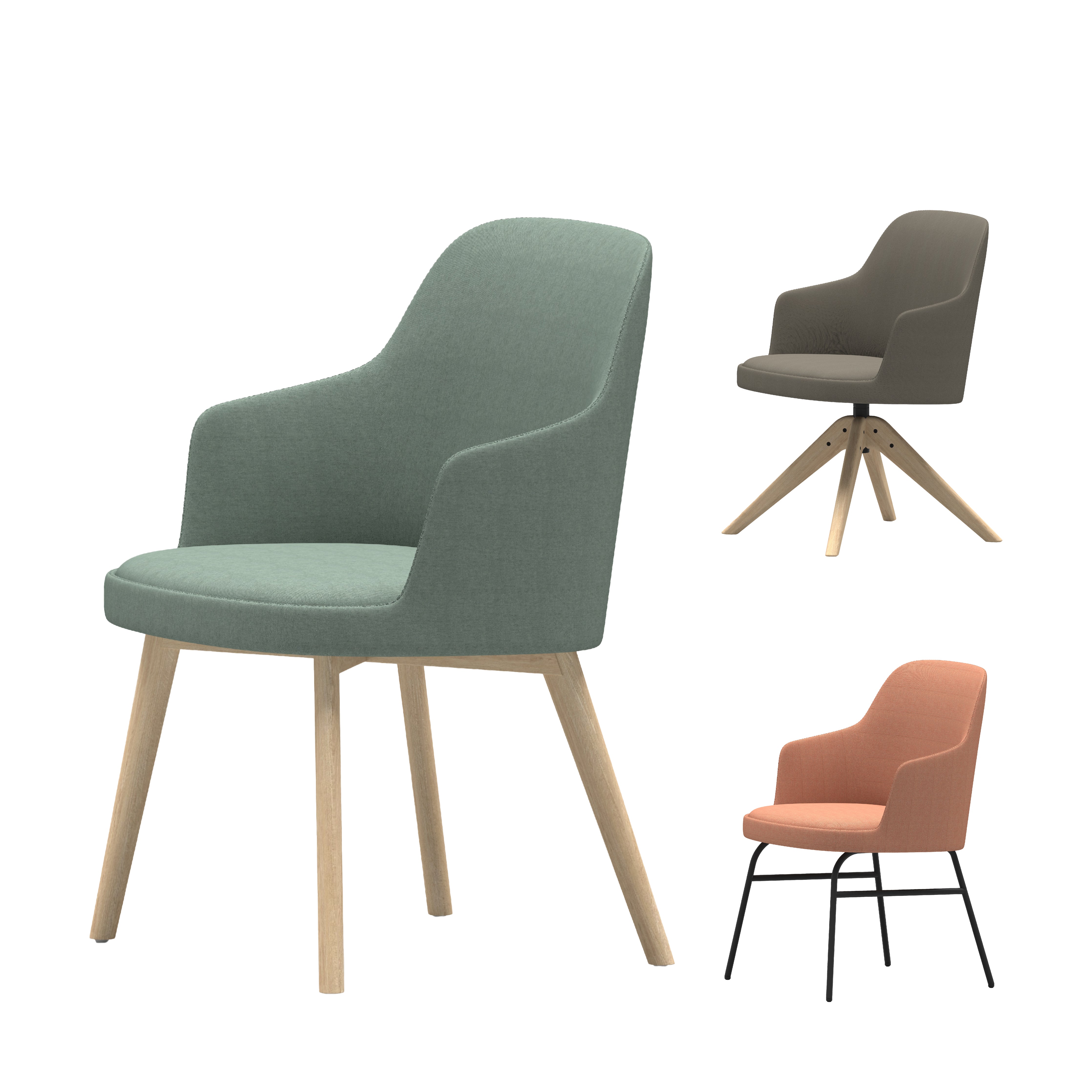Dolphin - Dining Chair with Armrest