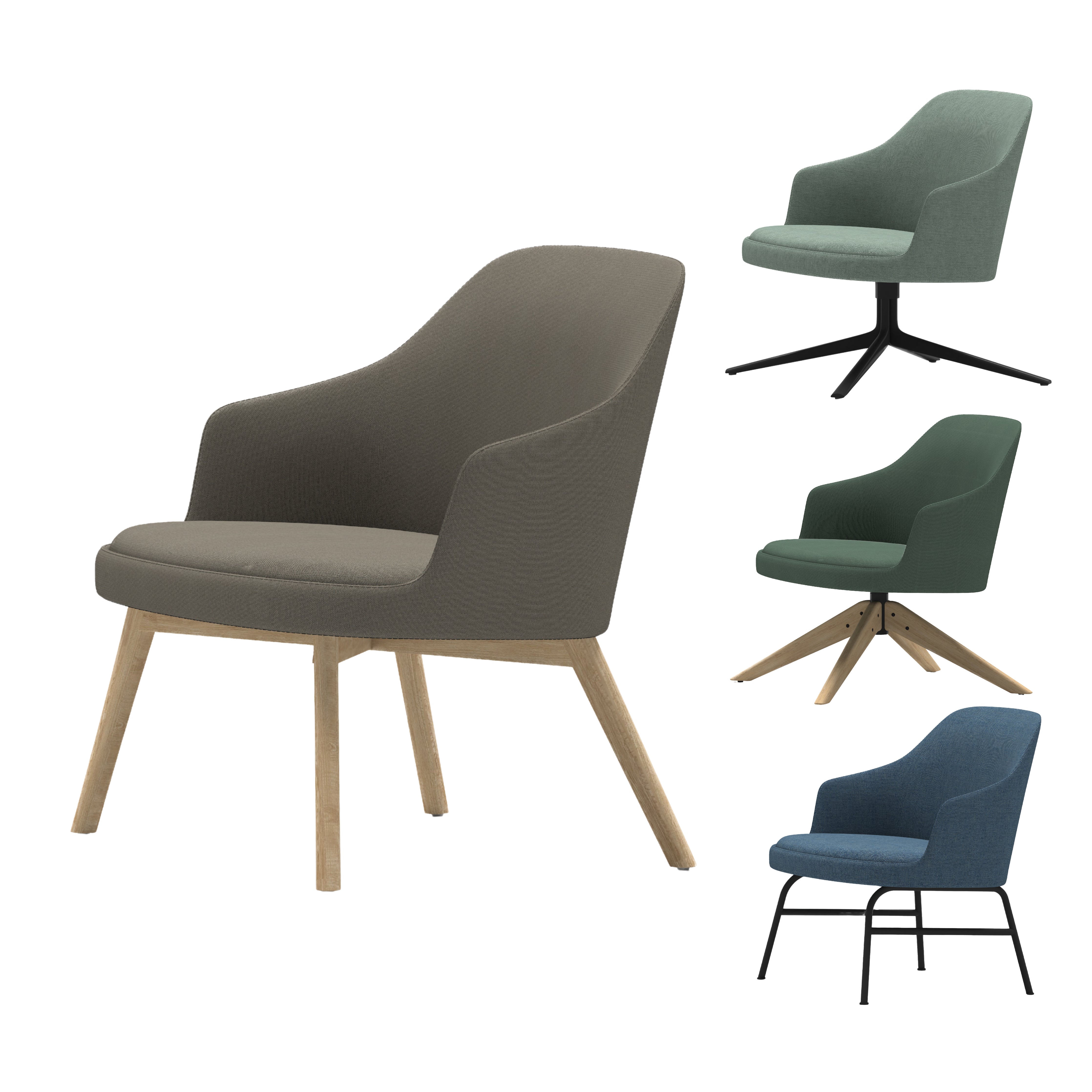 Dolphin - Lounge Chair with Armrest