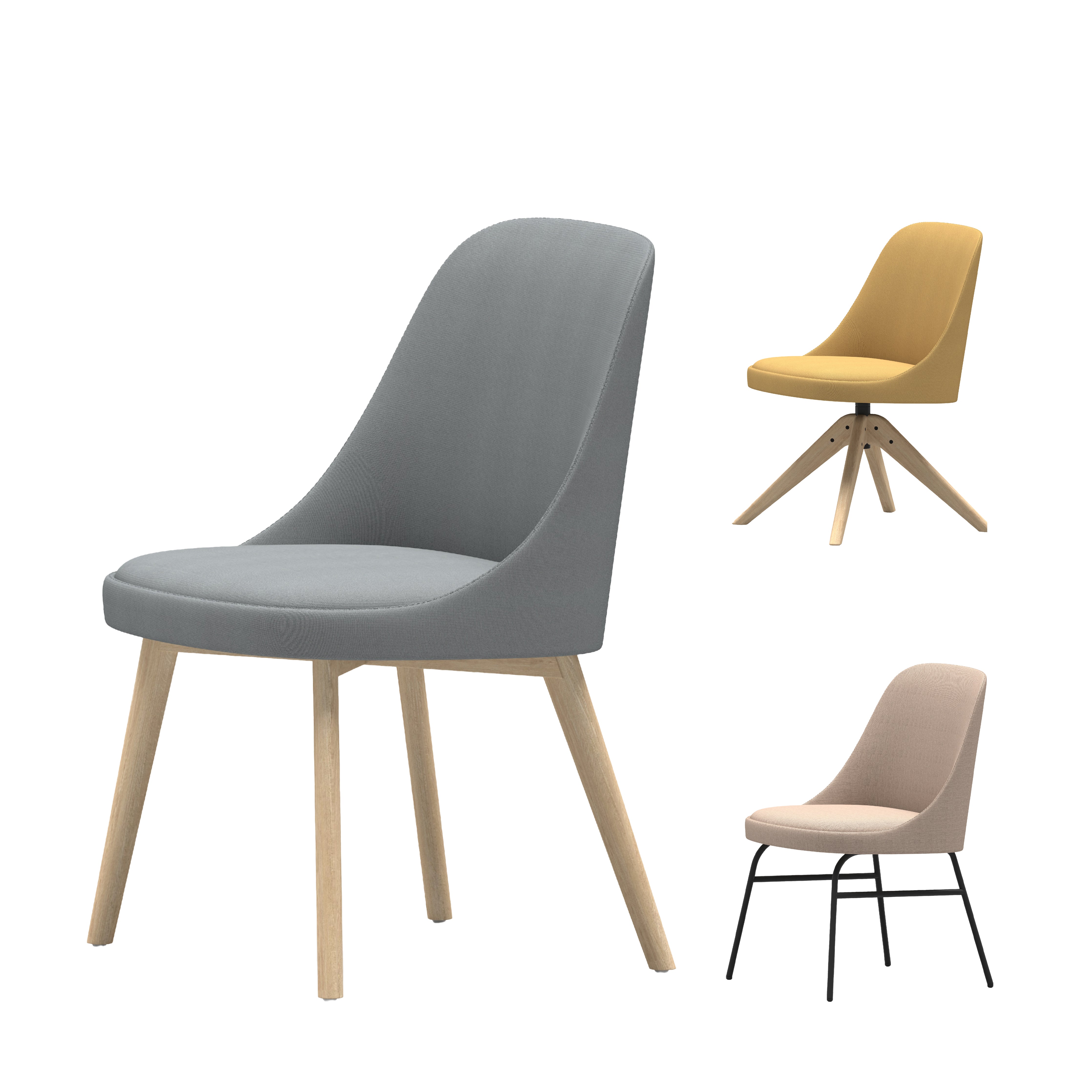 Dolphin - Dining Chair w/o Armrest