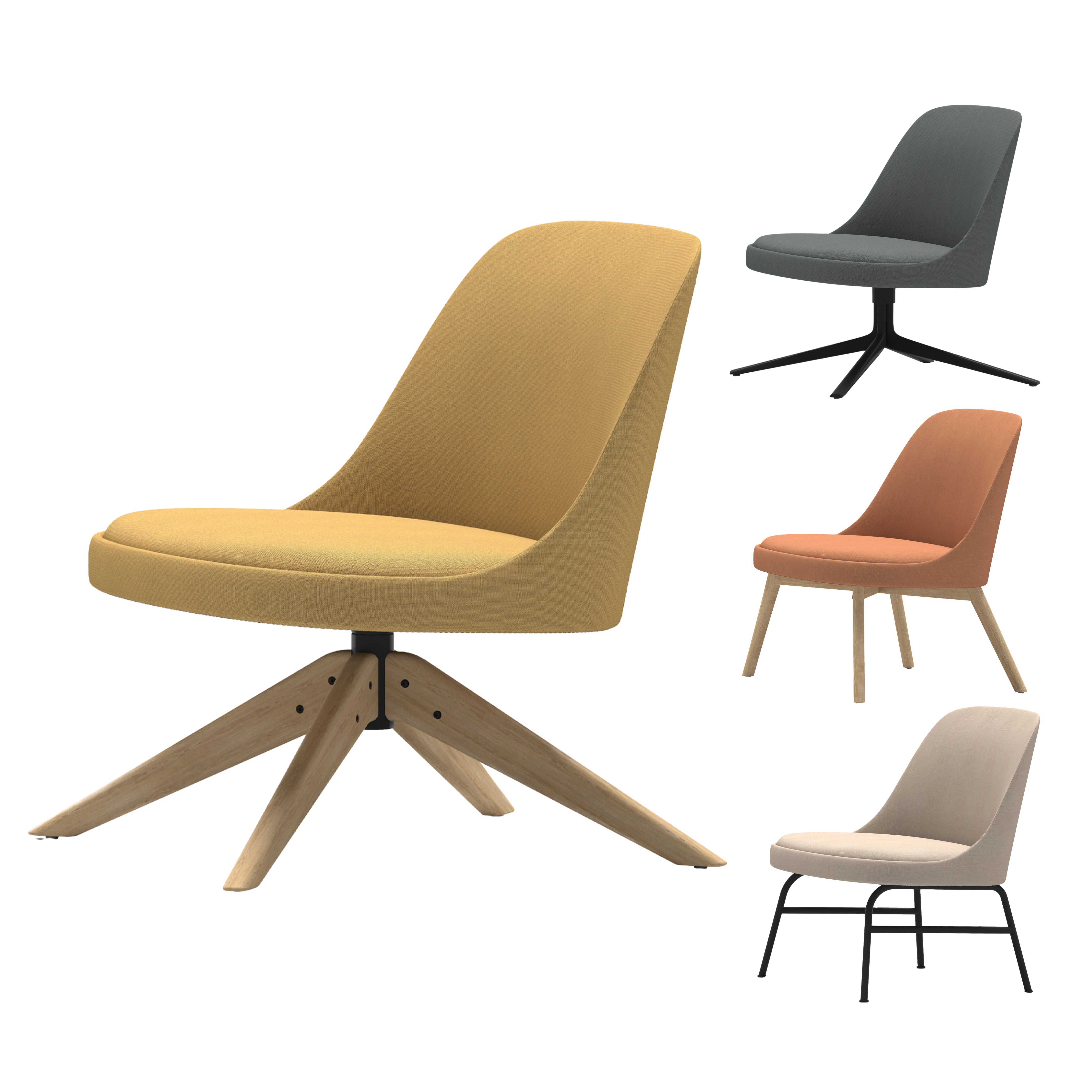 Dolphin - Lounge Chair w/o Armrest
