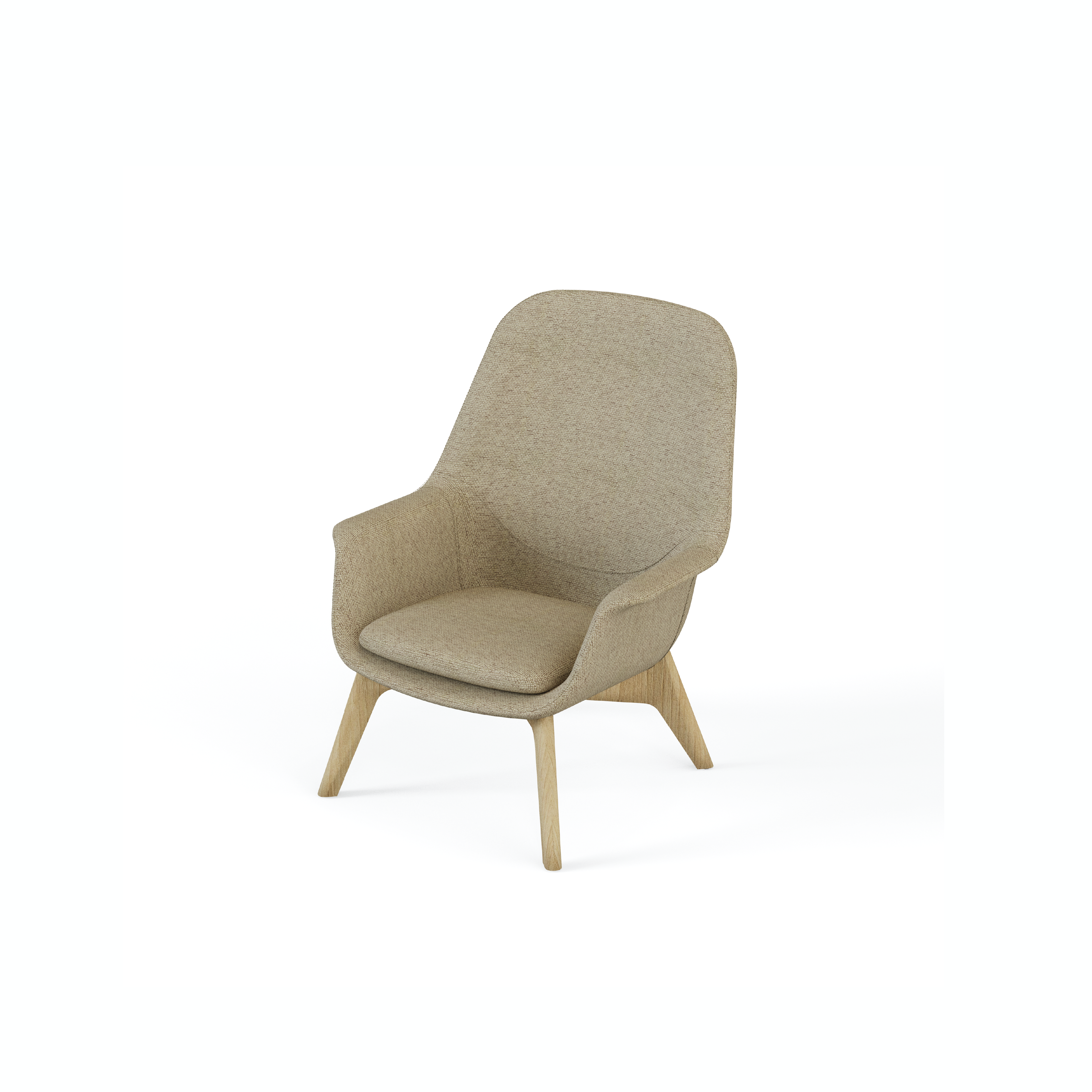 Pi-π - Lounge Chair III (Wooden Leg)