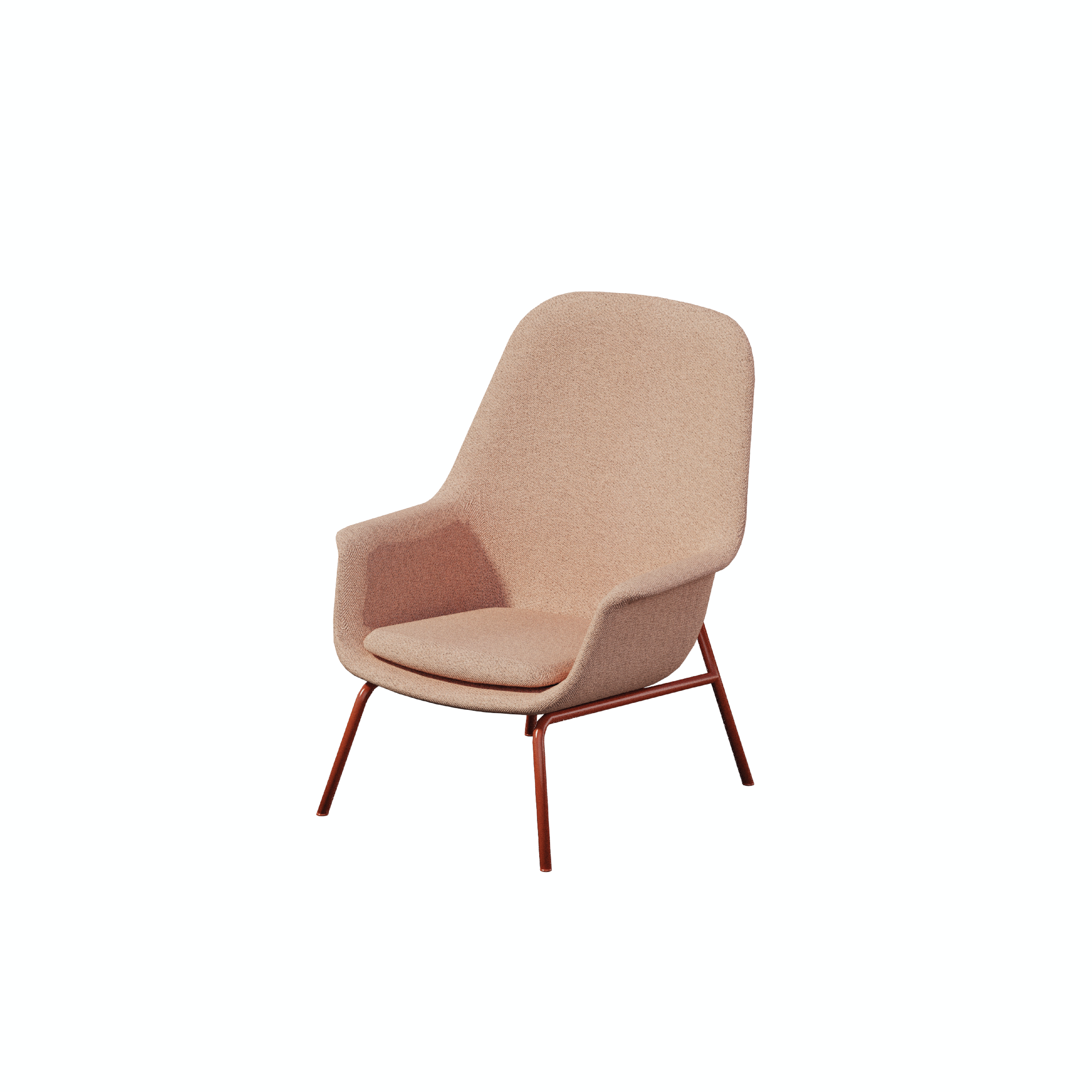 Pi-π - Lounge Chair II (Metal Leg)