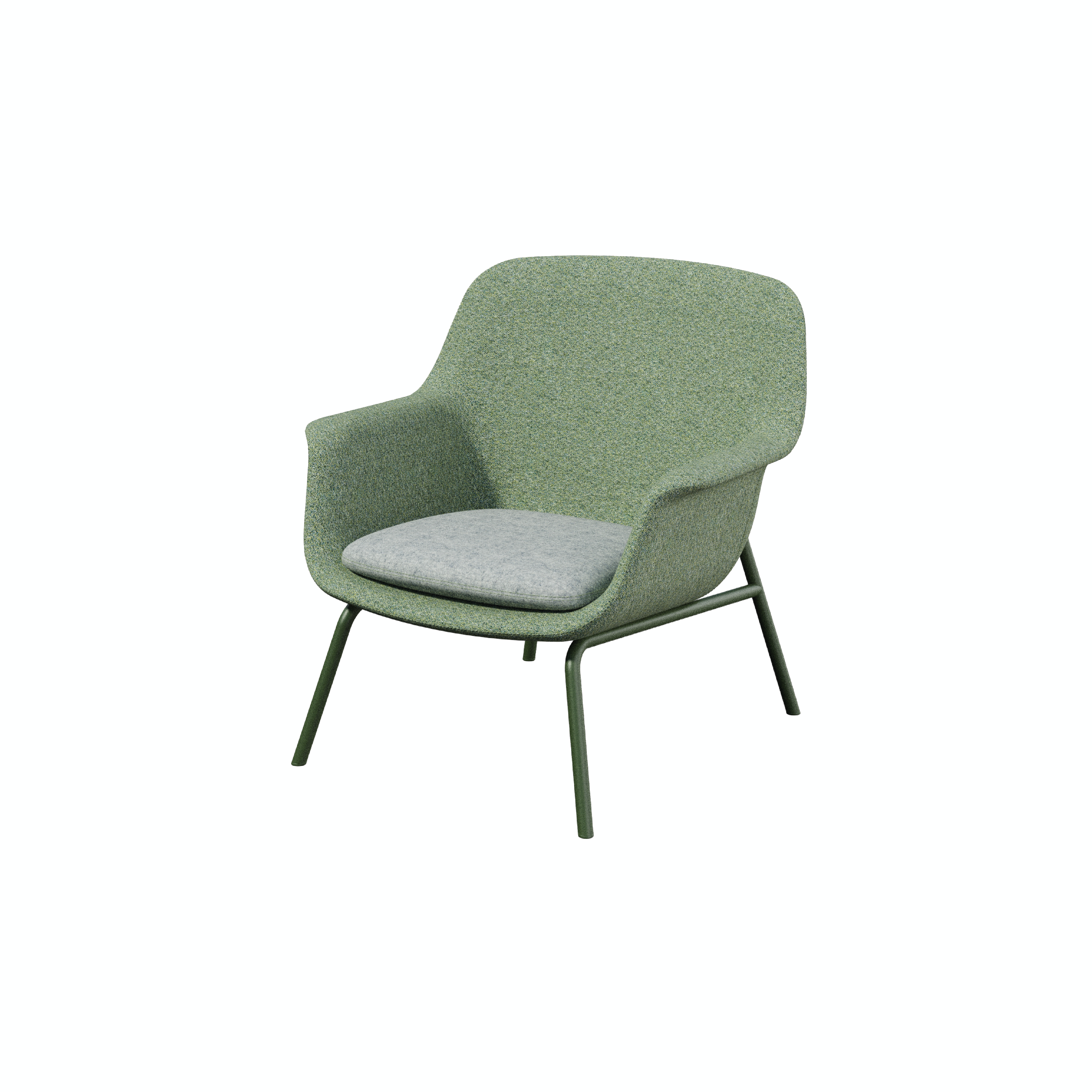 Pi-π - Lounge Chair II (Metal Leg)