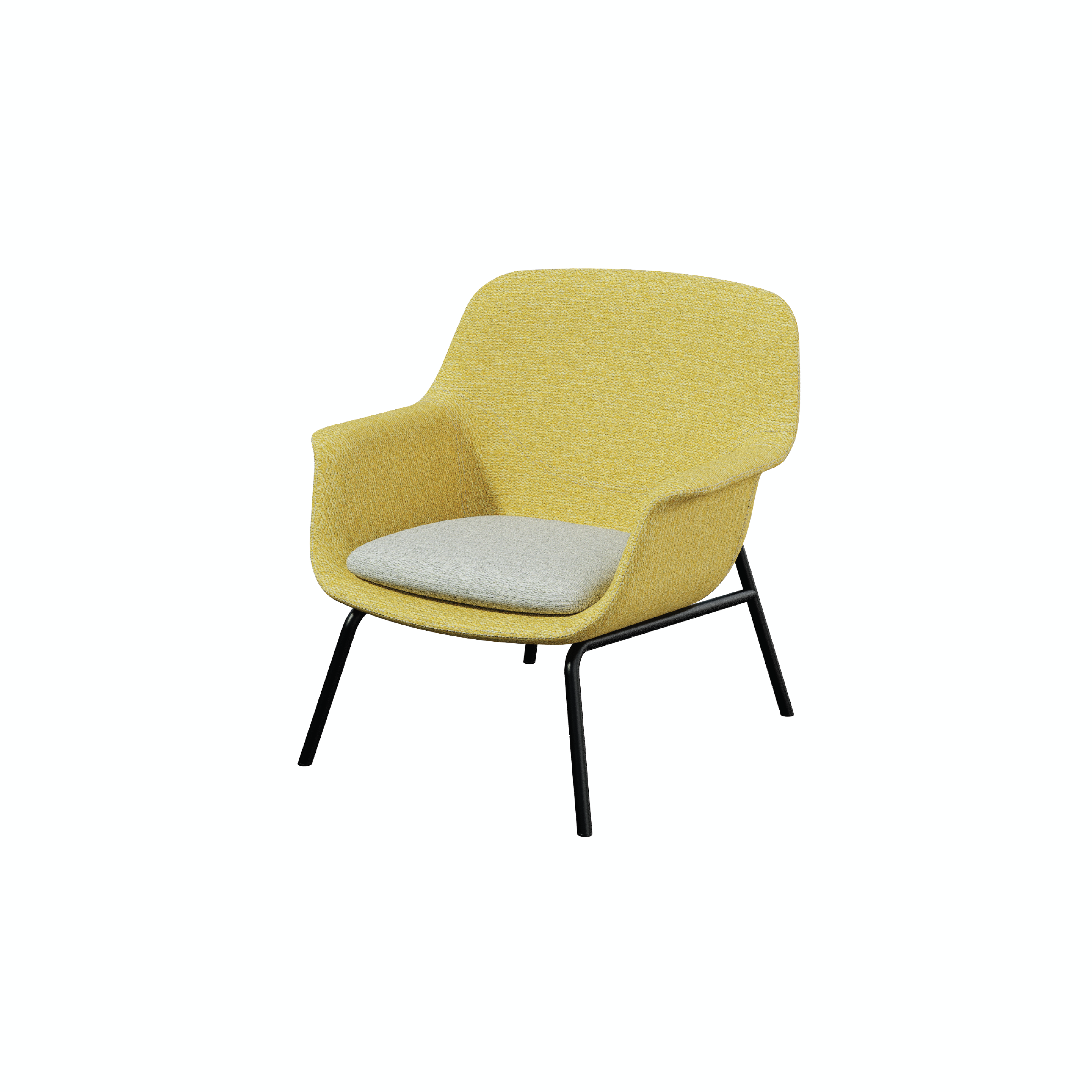 Pi-π - Lounge Chair II (Metal Leg)