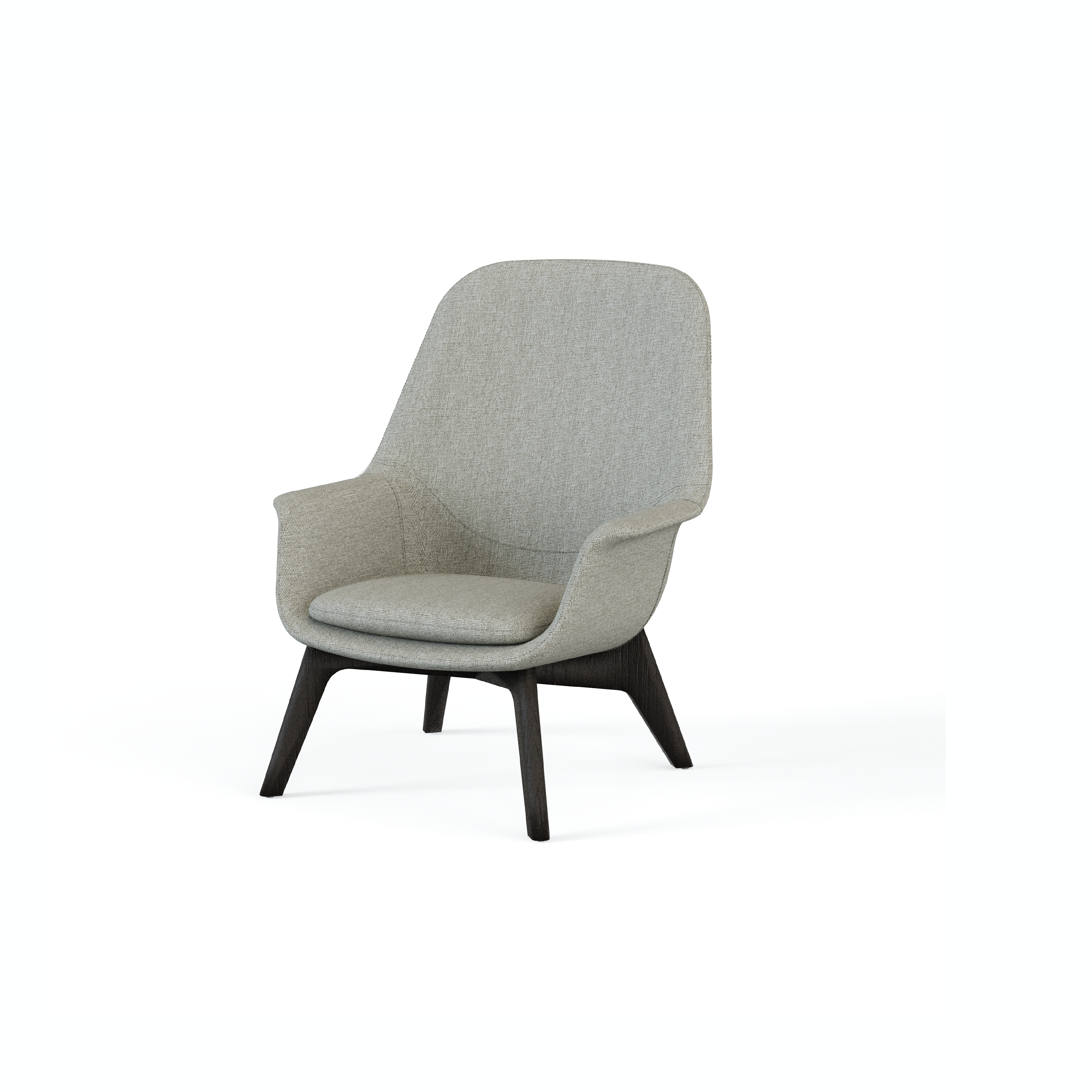 Pi-π - Lounge Chair III (Wooden Leg)