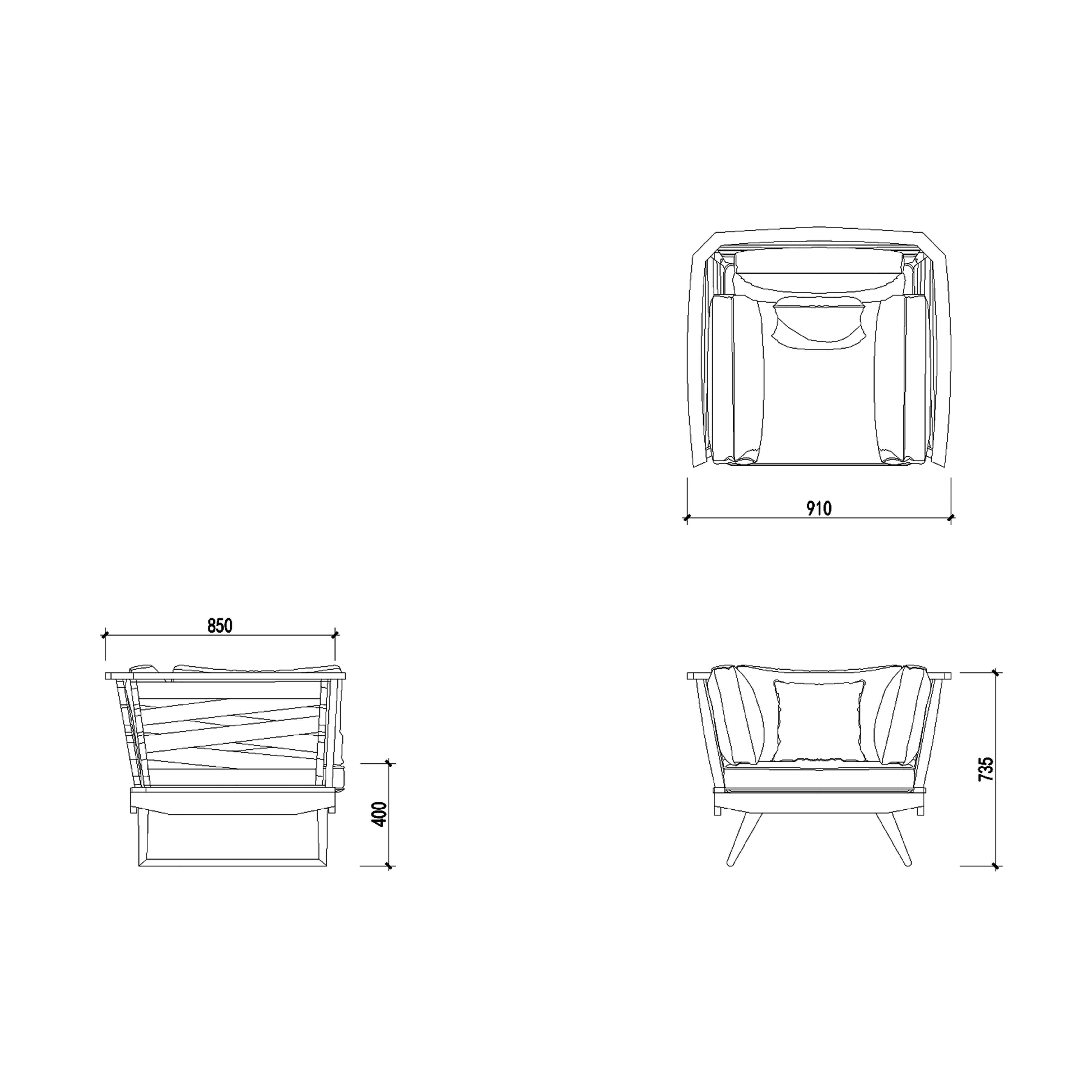 Cresida- Outdoor Lounge Chair