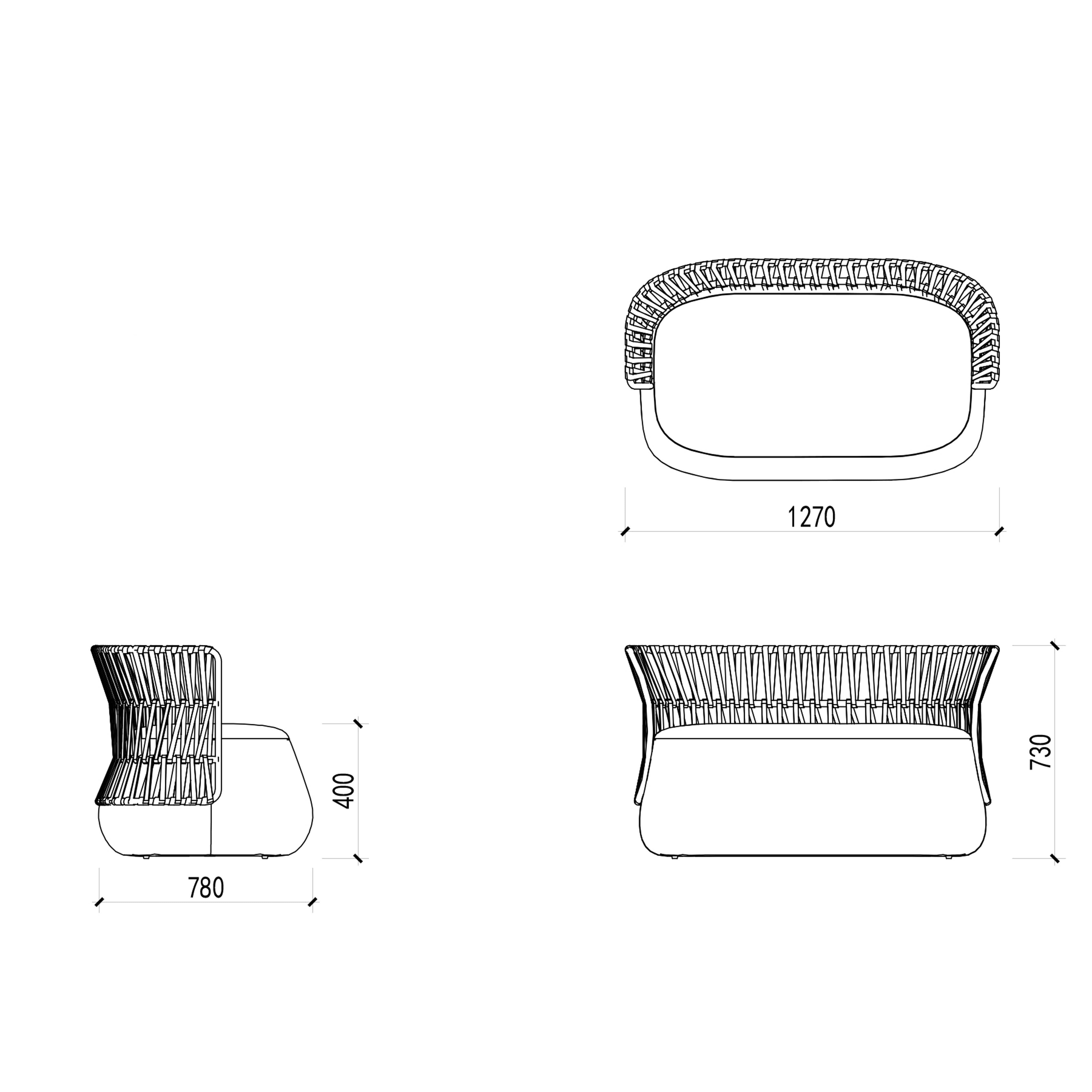 Willow - Outdoor 2/3 Seater Sofa