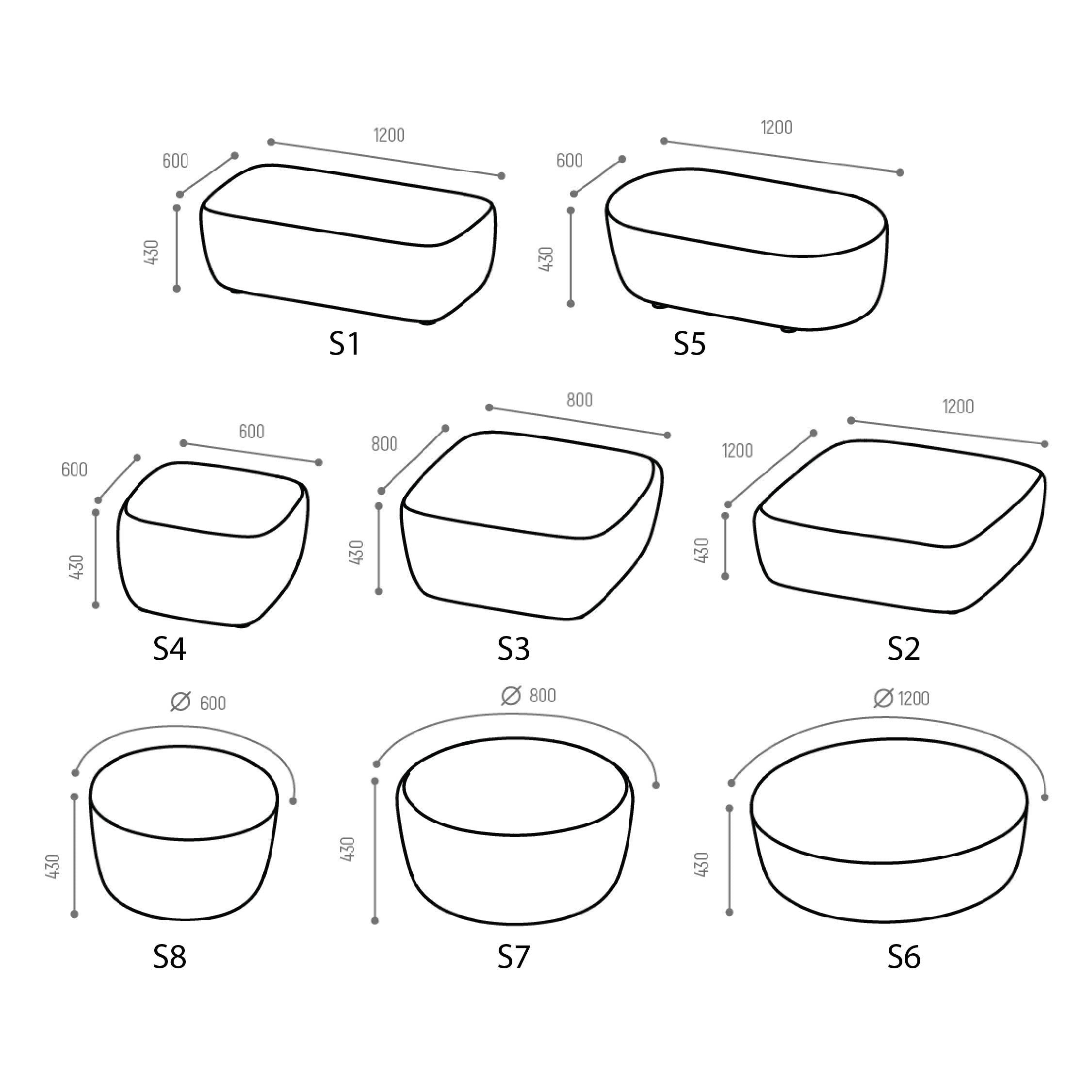 Gene - Poufs/Benches (Powerpoint option)