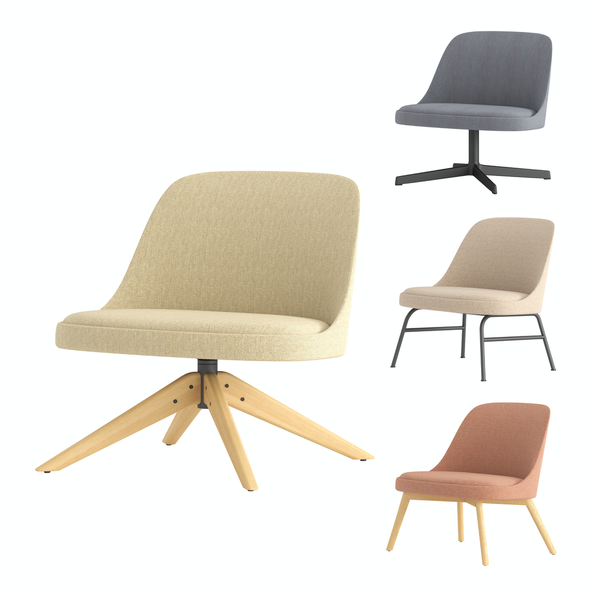 Dolphin - Lounge Chair w/o Armrest