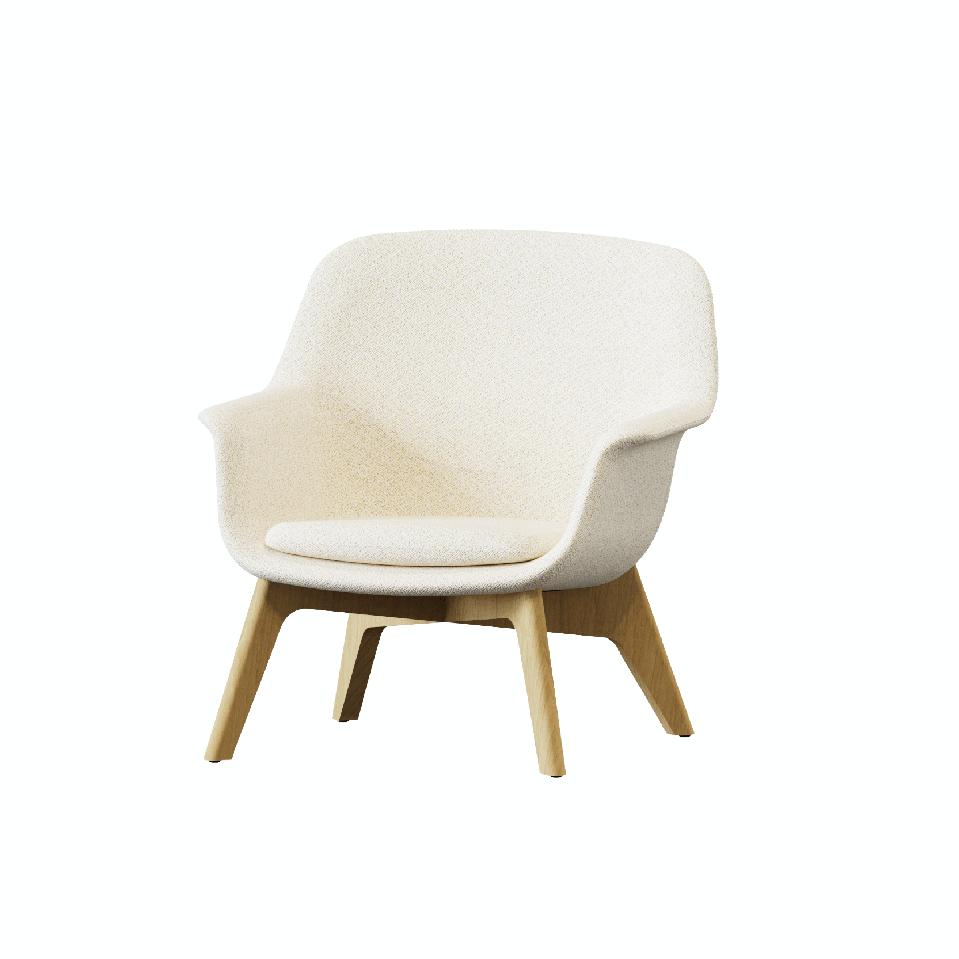 Pi-π - Lounge Chair III (Wooden Leg)