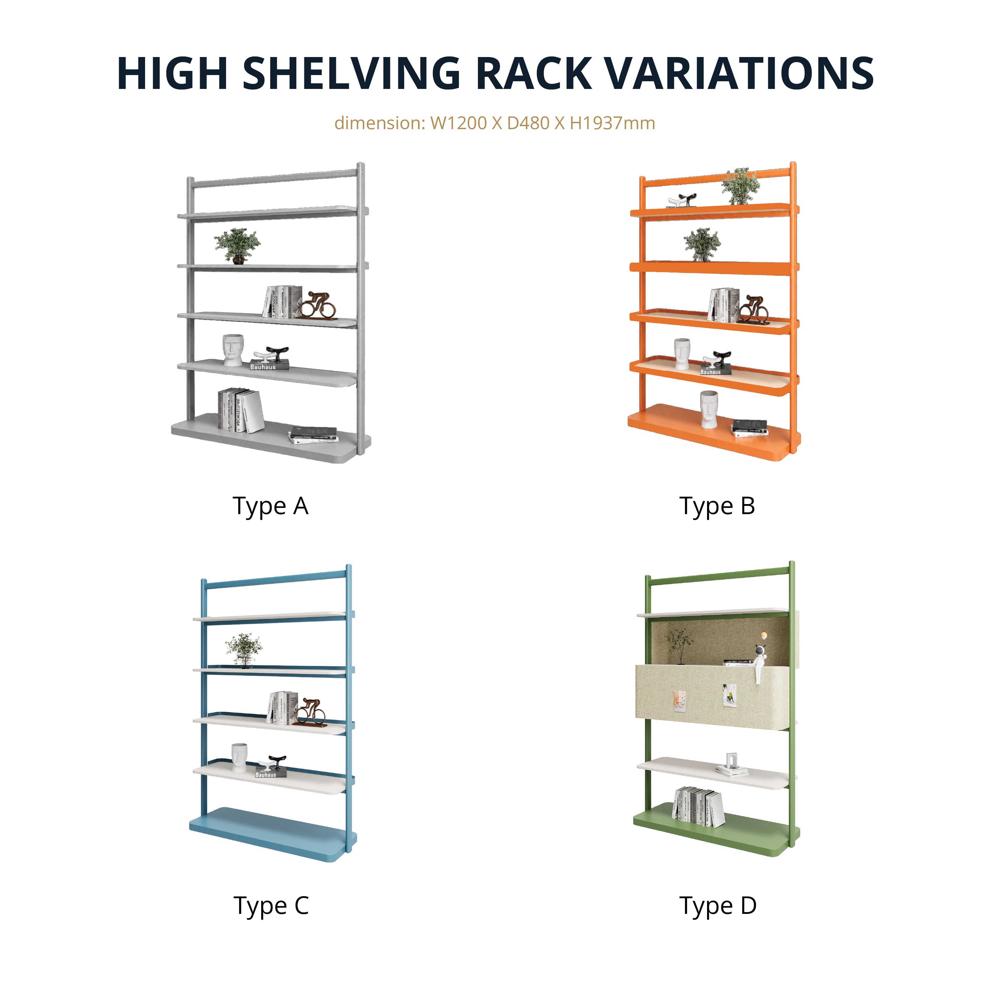 RAVO - High Shelving Rack with Castors