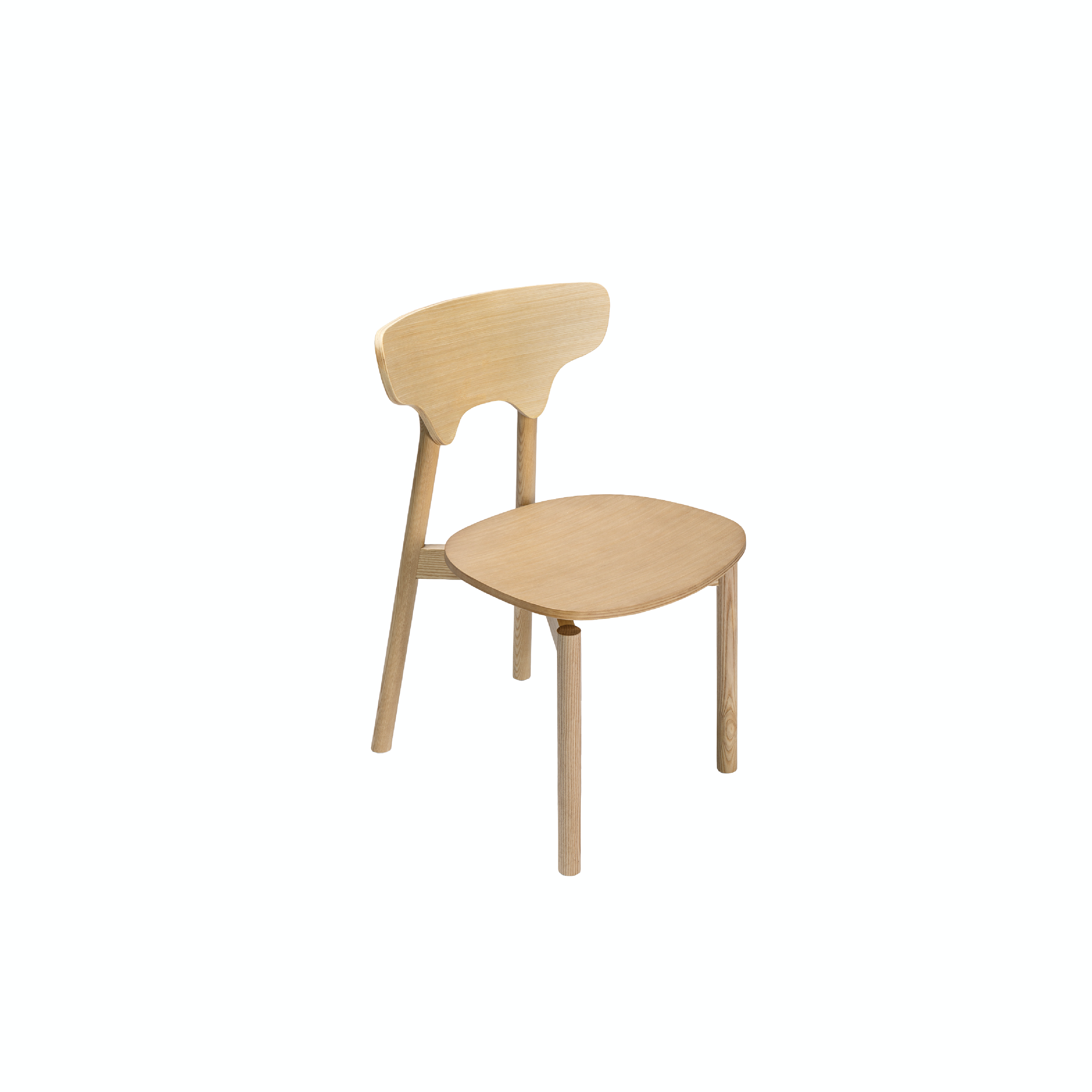 Toothy - Wooden/Steel Base Dining Chair