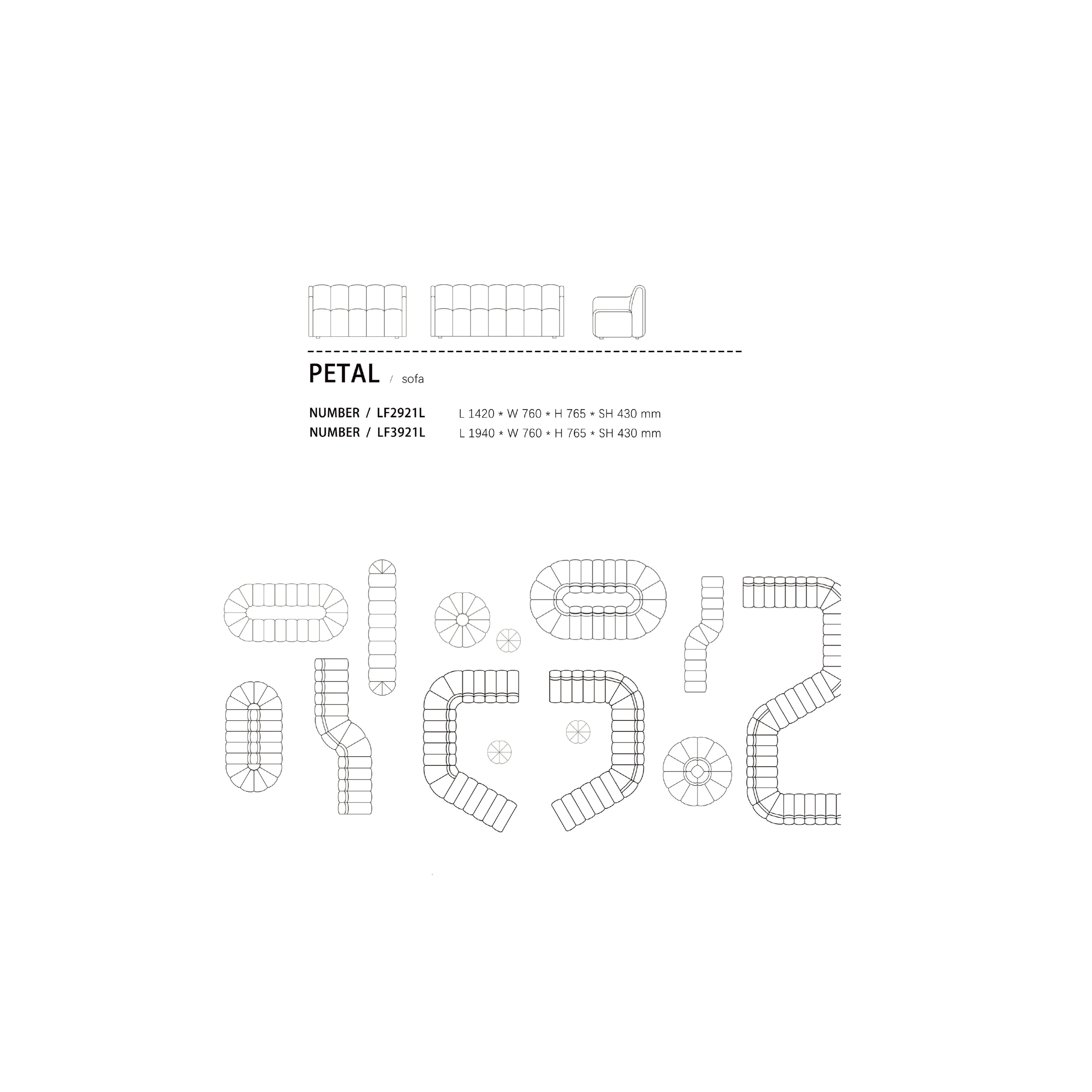 Petal V2 - 2/3 Seater