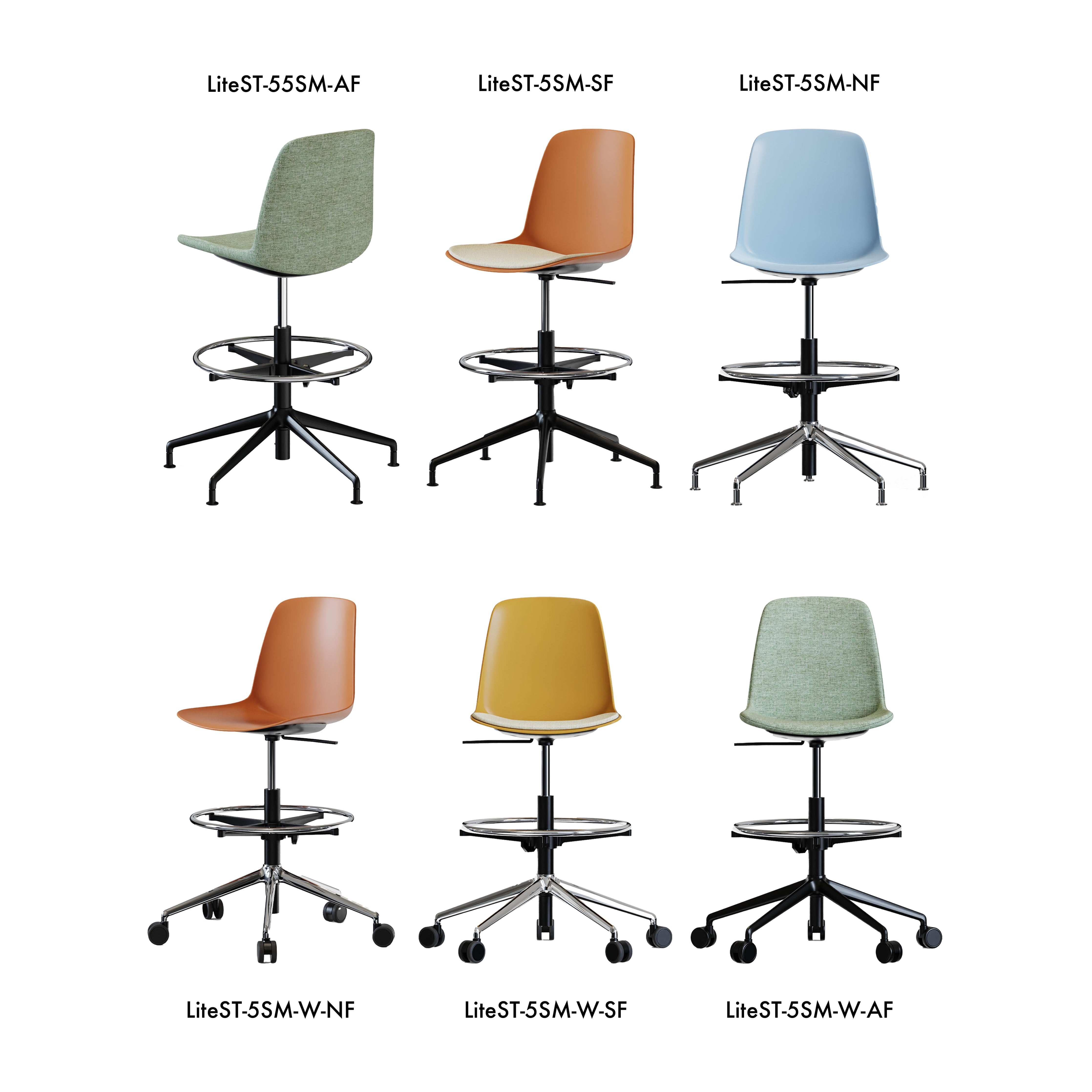 Lite - Office Bar Chair (with Round Footrest)