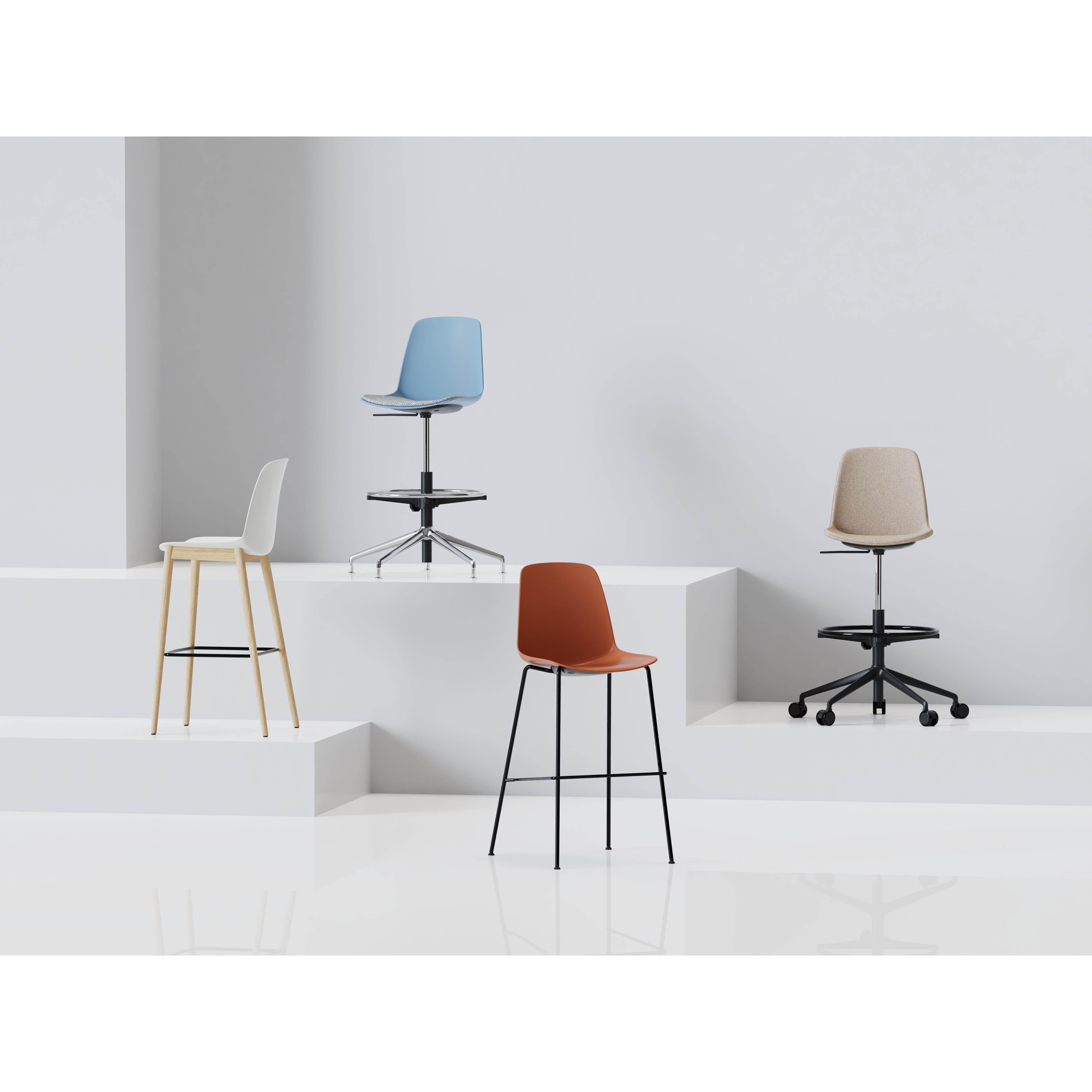 Lite - Office Bar Chair (with Round Footrest)