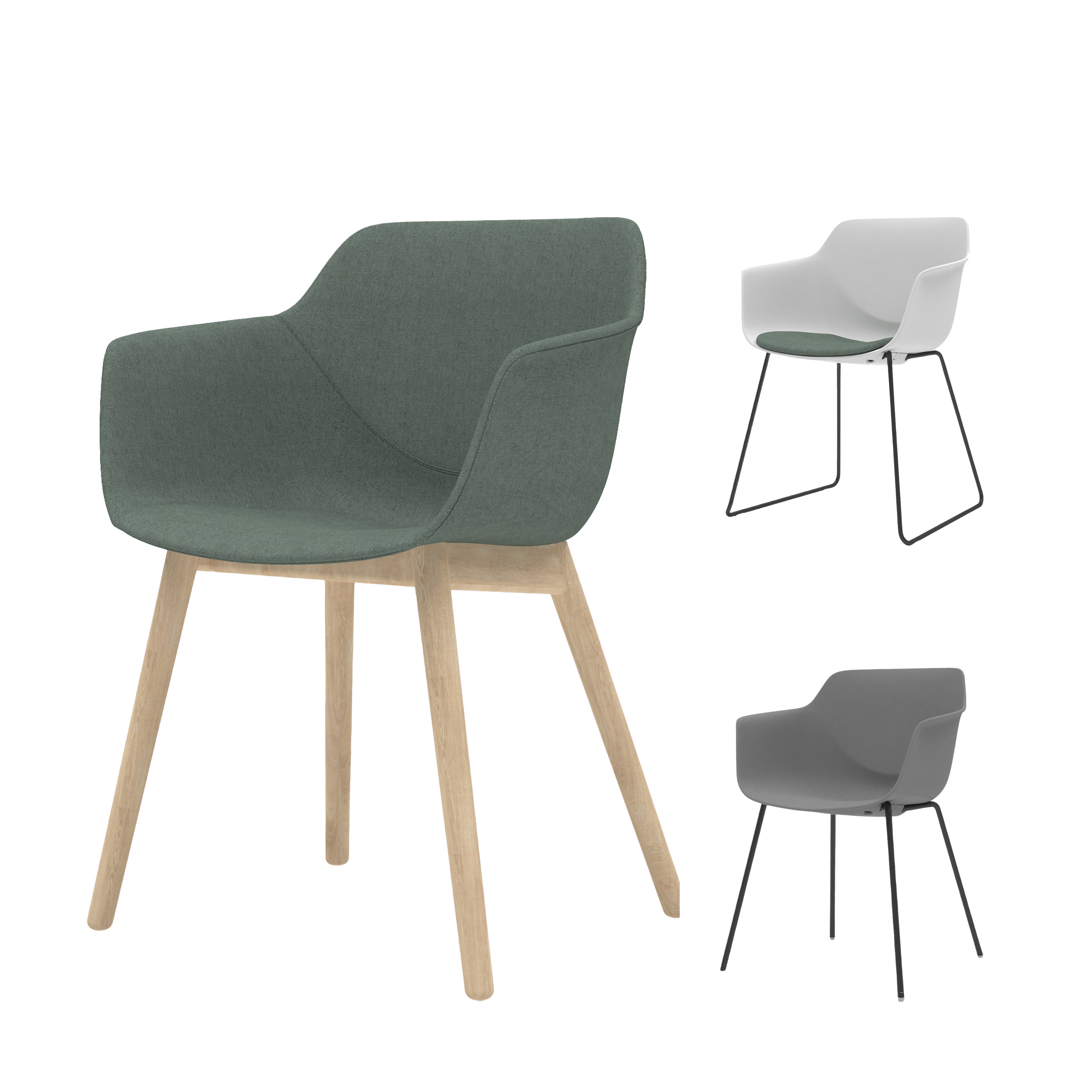 Moon - Dining Chair with Armrest