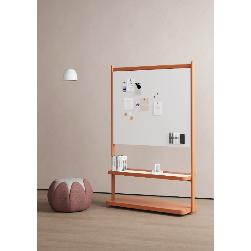 RAVO - White Board/TV Stand with Castors