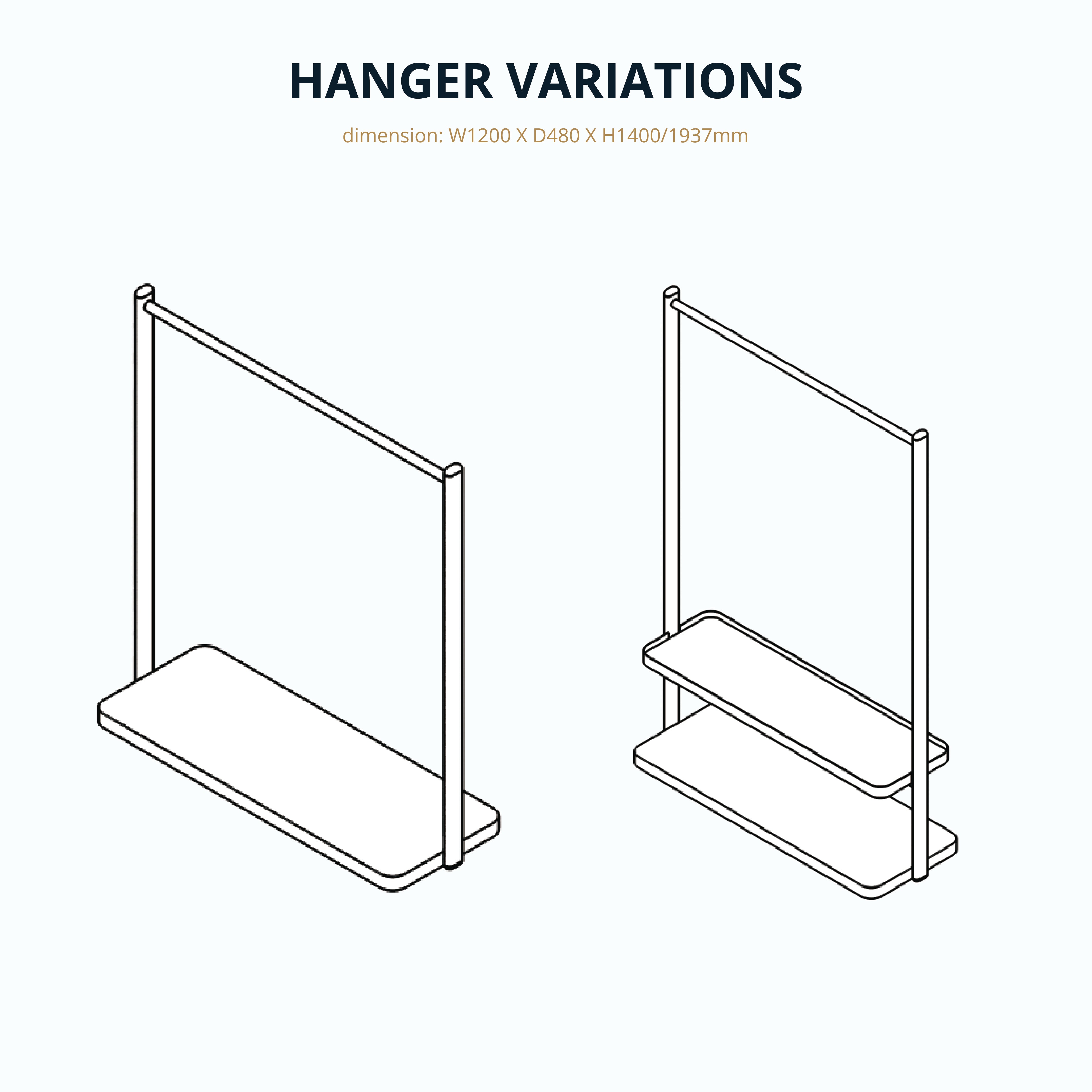 RAVO - Cloth Hanger with Castors