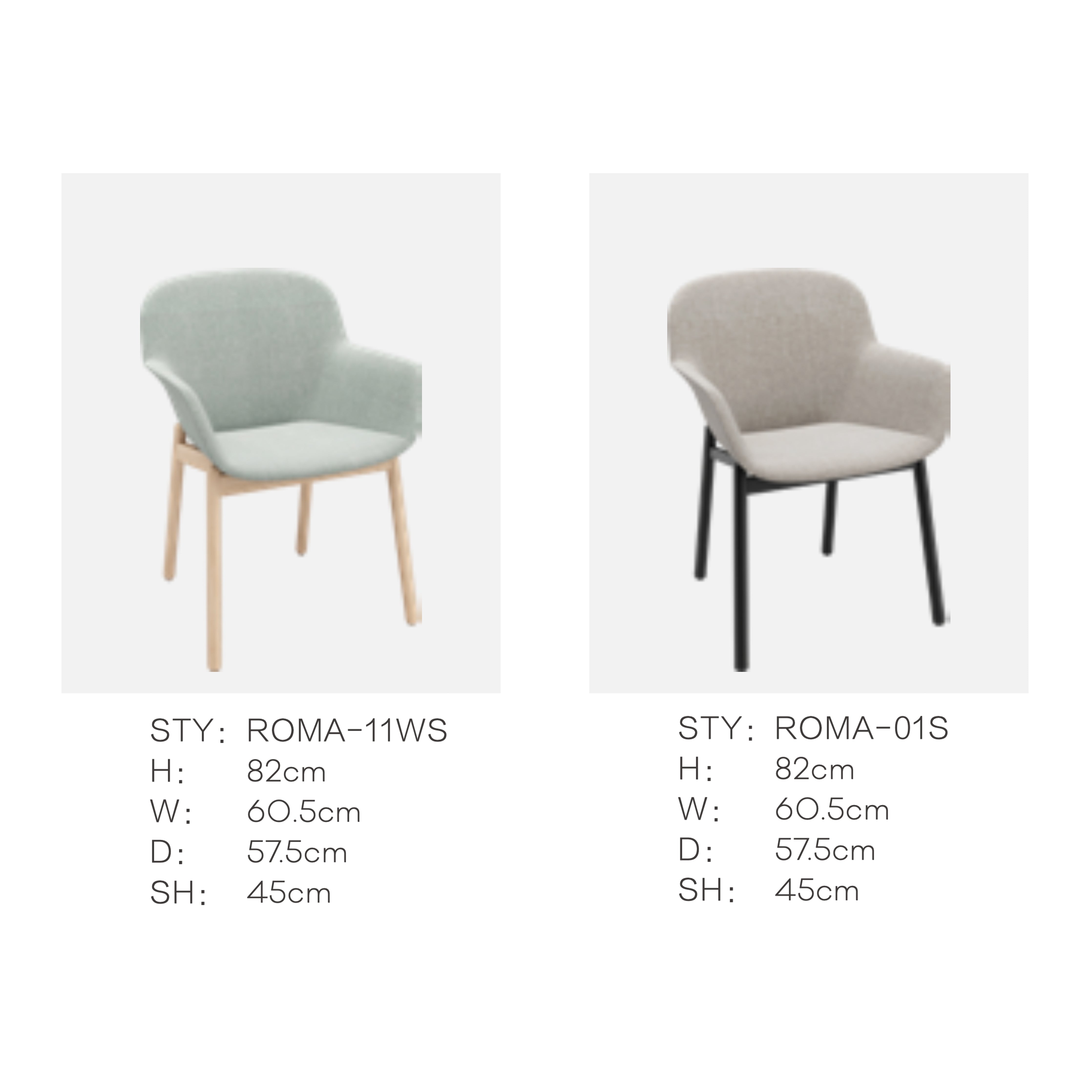 Roma - Dining Chair w/ Armrest