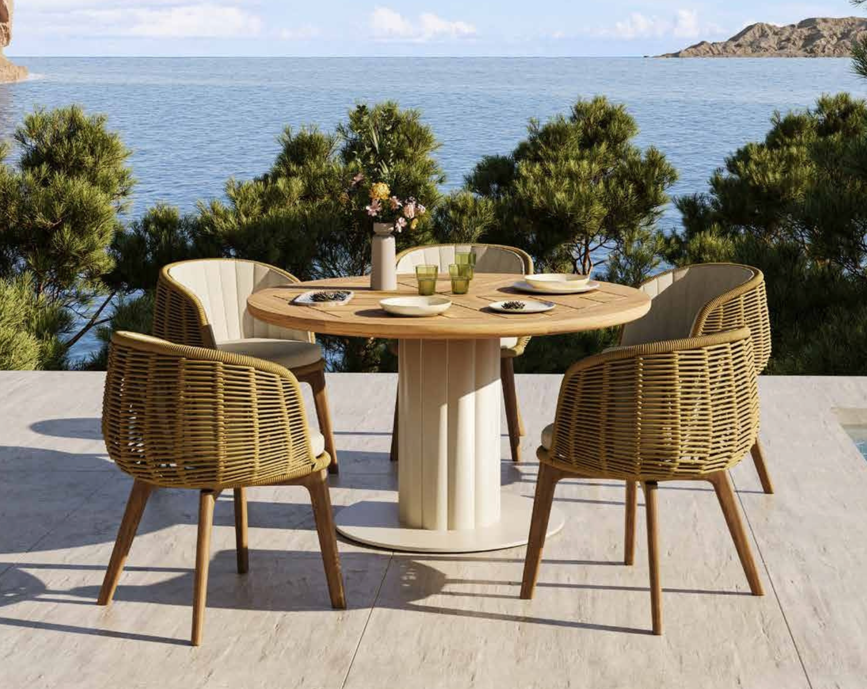 Lotus - Outdoor Long Dining Table