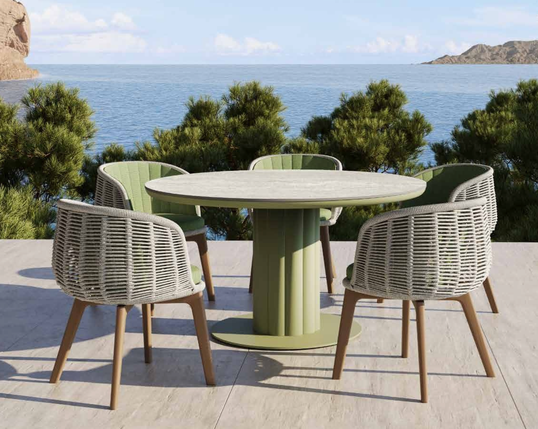 Lotus - Outdoor Round Dining Table(Dia900/1200/1400mm)