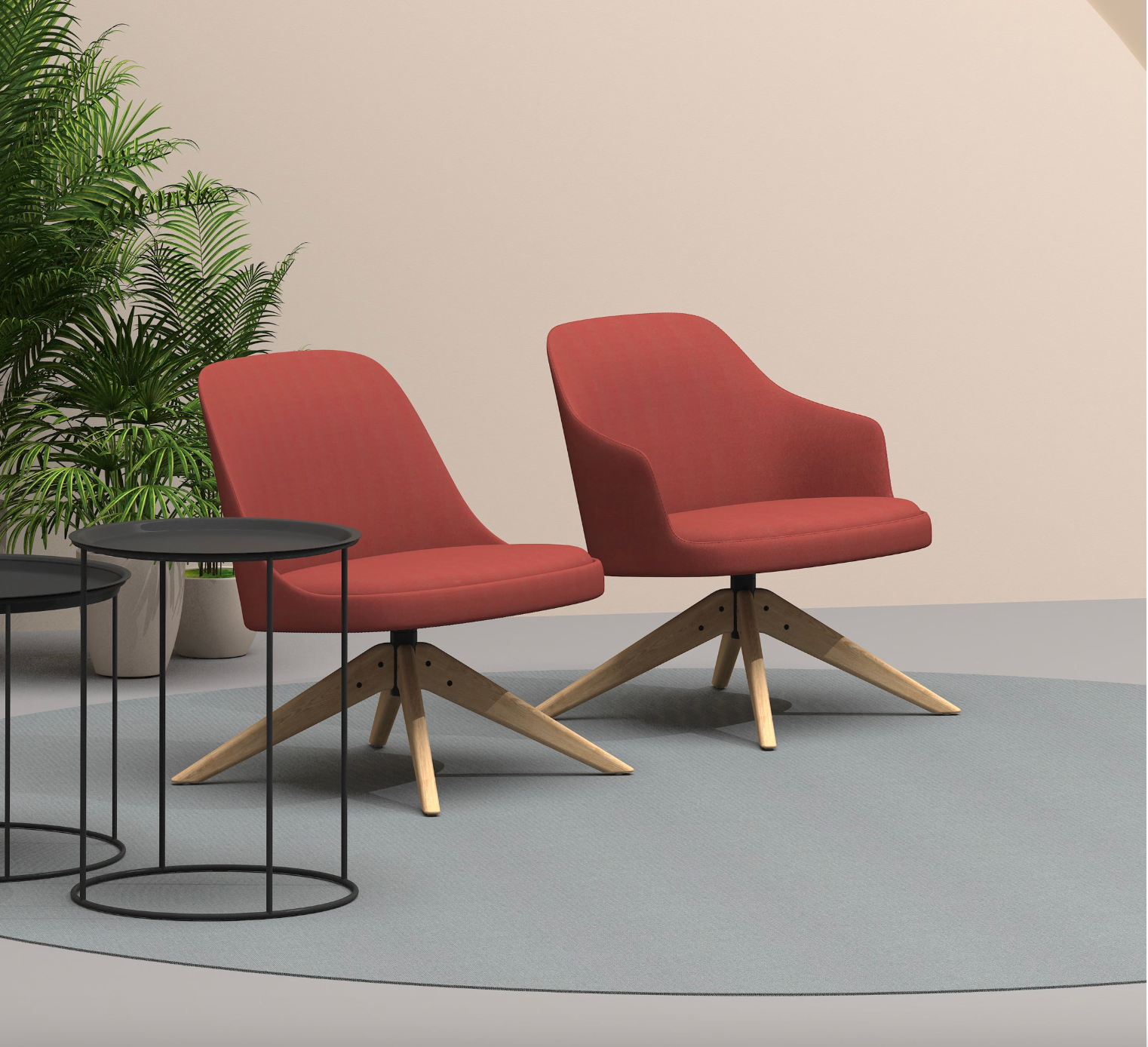Dolphin - Lounge Chair with Armrest