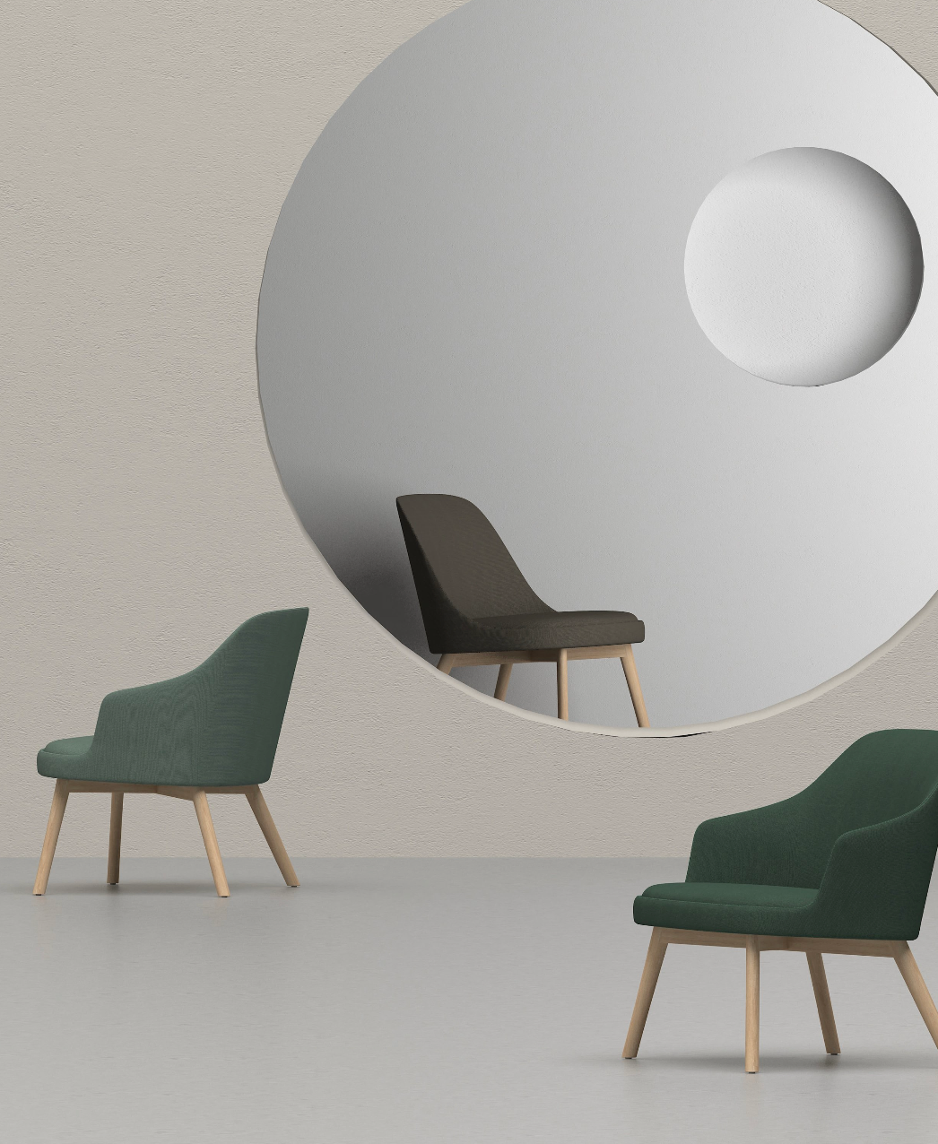 Dolphin - Lounge Chair with Armrest
