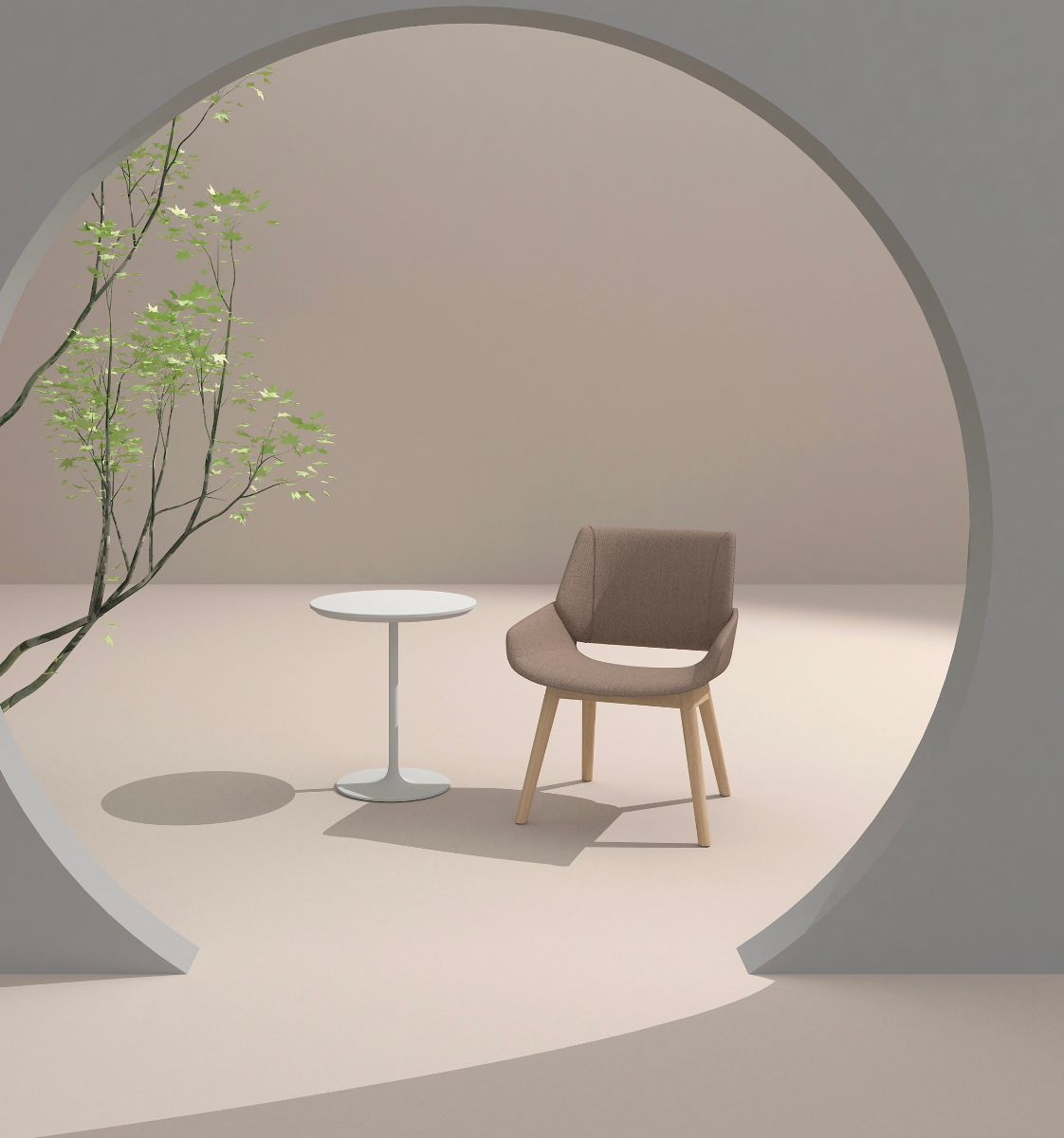 Almond - Lounge Chair