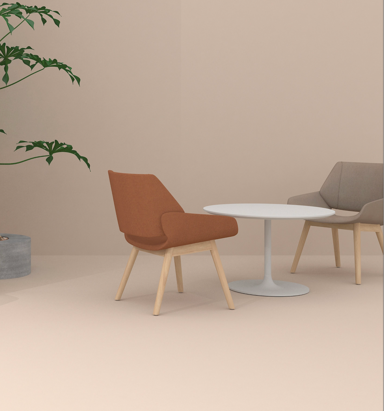 Almond - Lounge Chair
