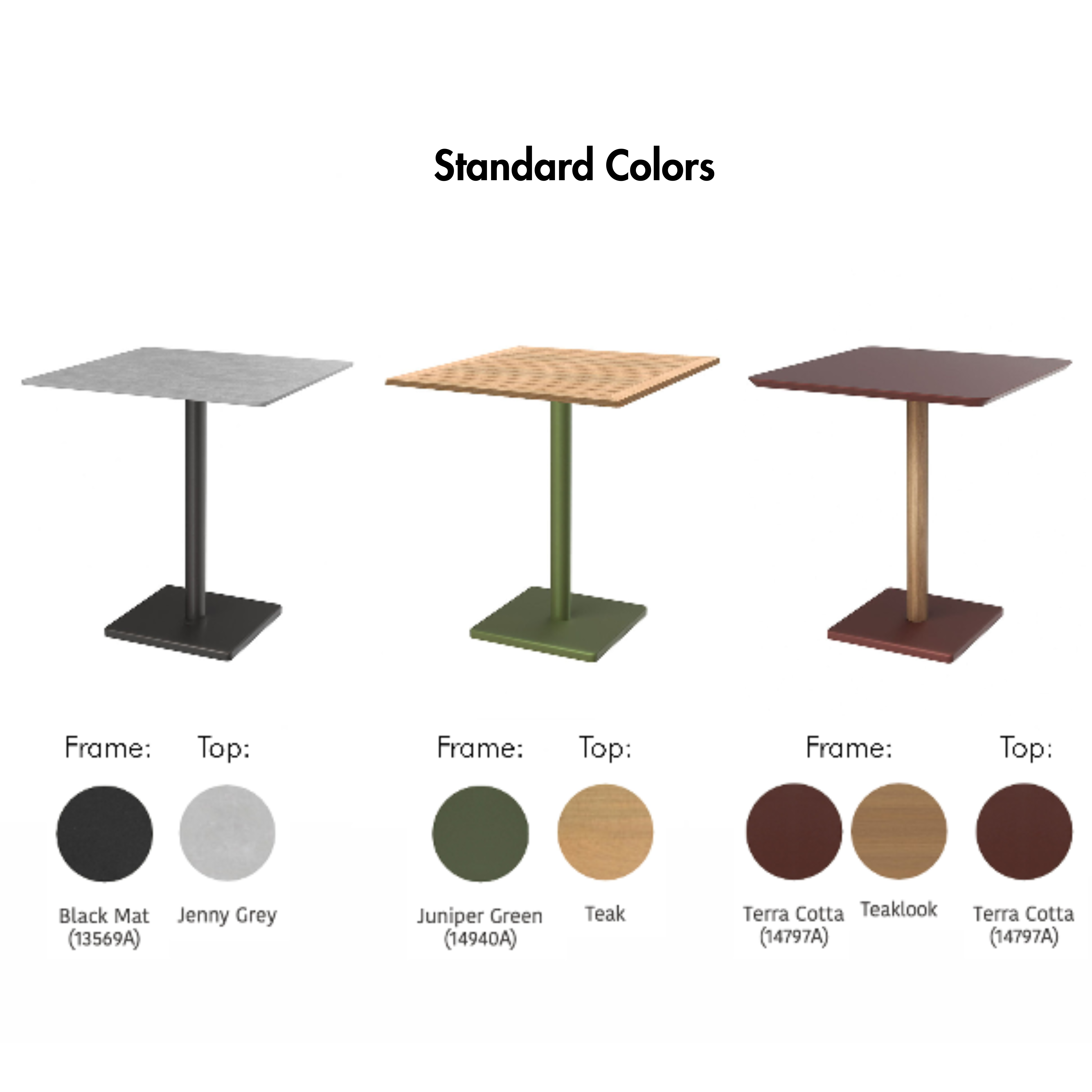 Bergen - Outdoor Square Dining Table