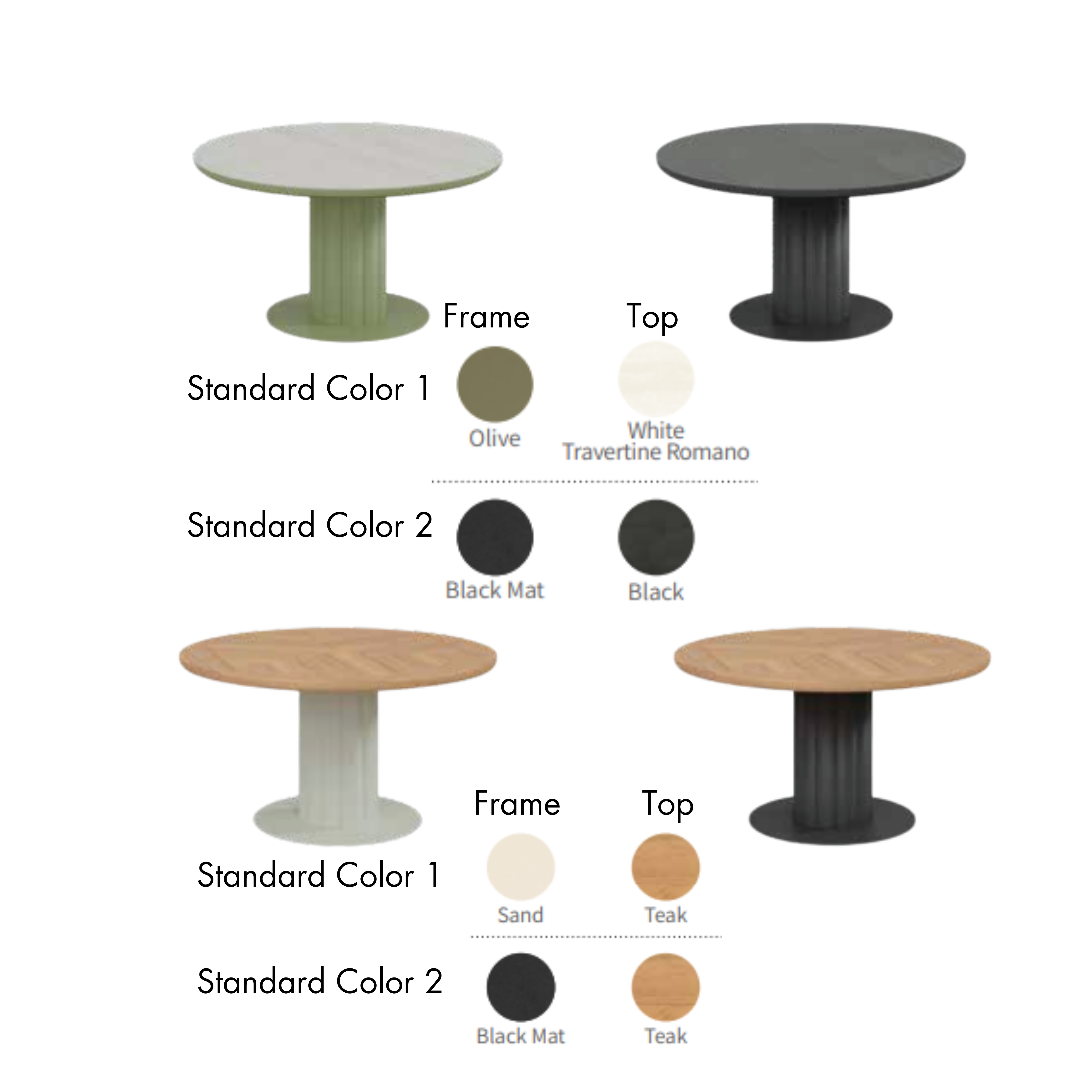 Lotus - Outdoor Round Dining Table(Dia900/1400mm)