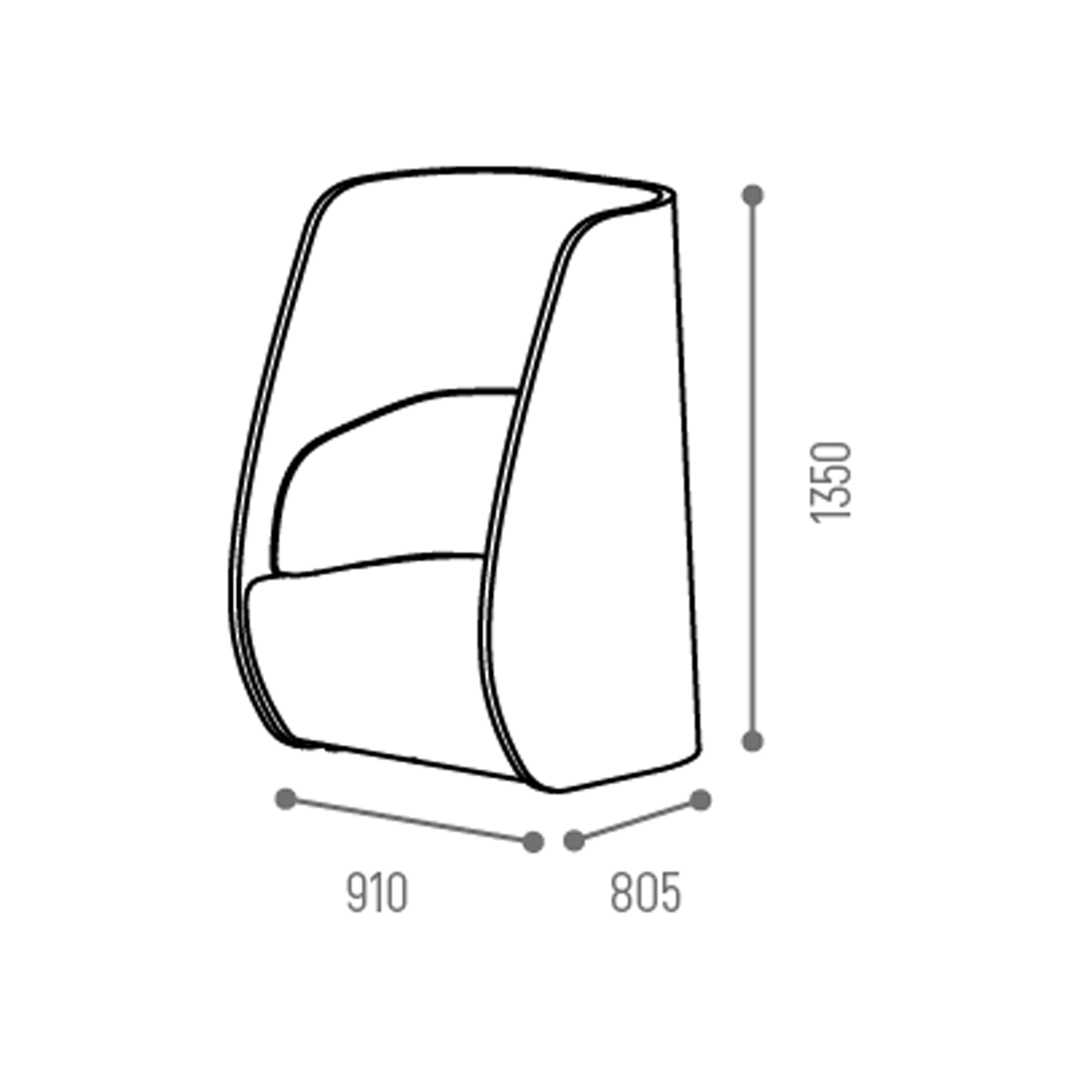 Gene - 1 Seater Highback (Powerpoint option)