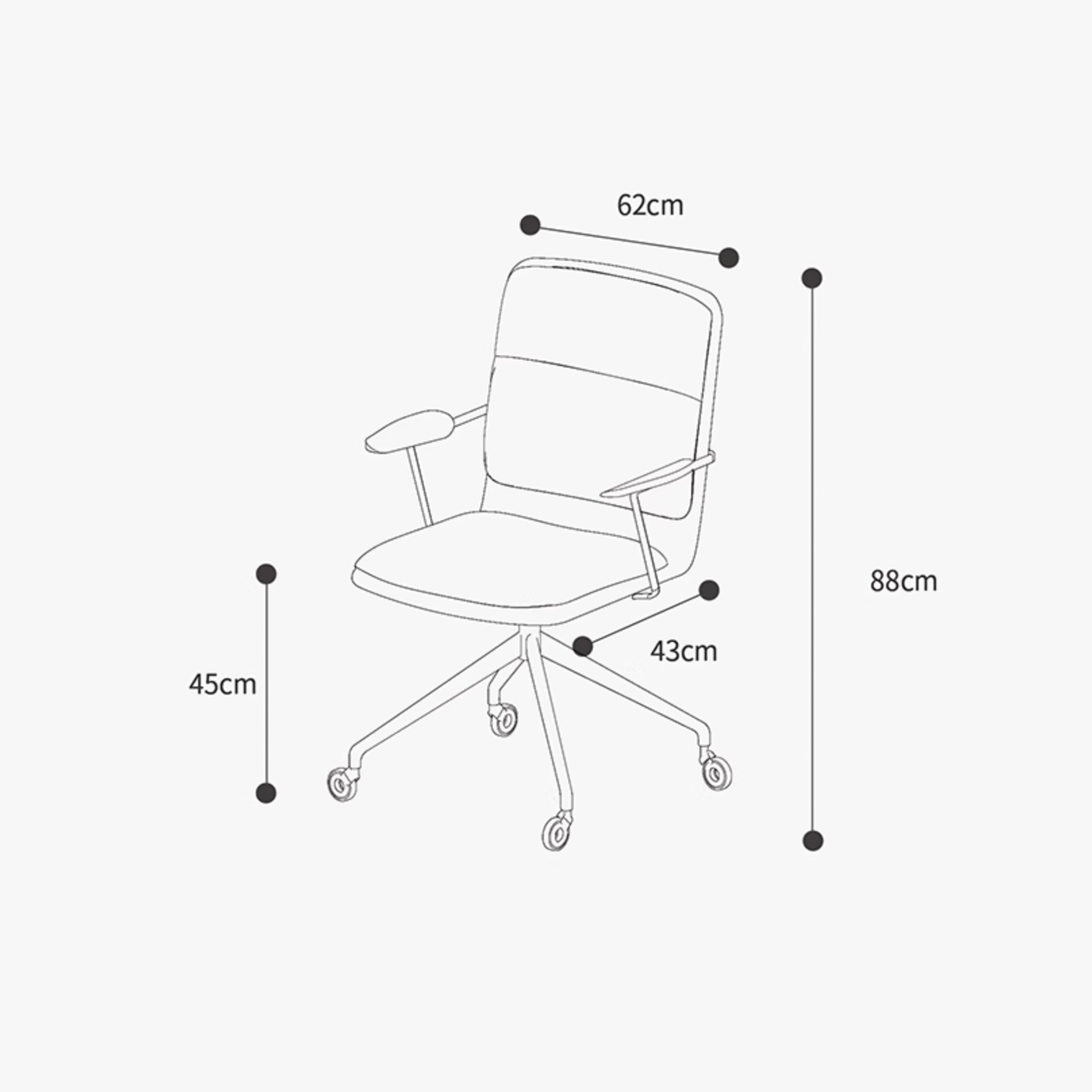 Chiori - Office Chair (Genuine Leather)